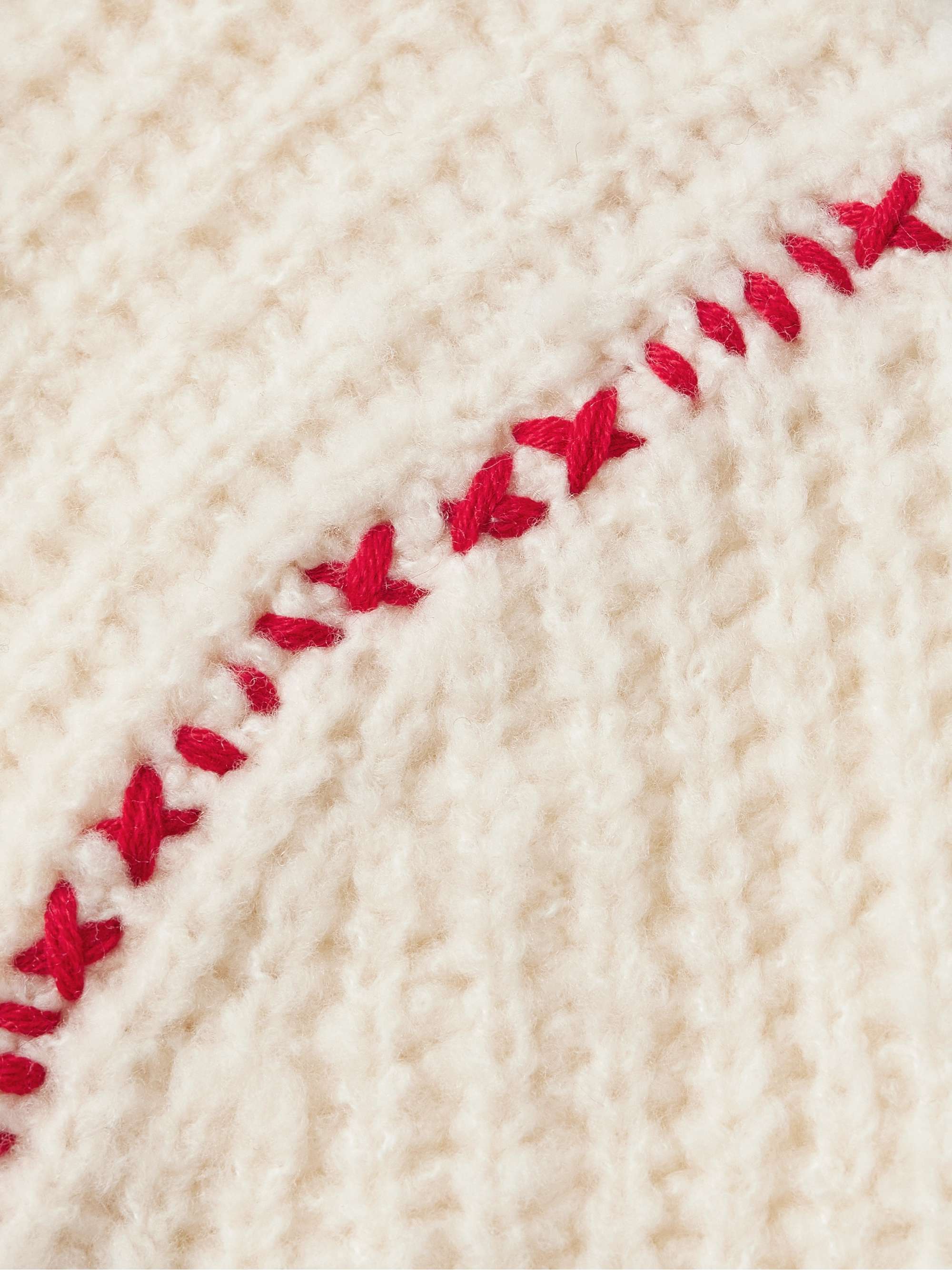Cloud True Embroidered Ribbed Wool-Blend Sweater view