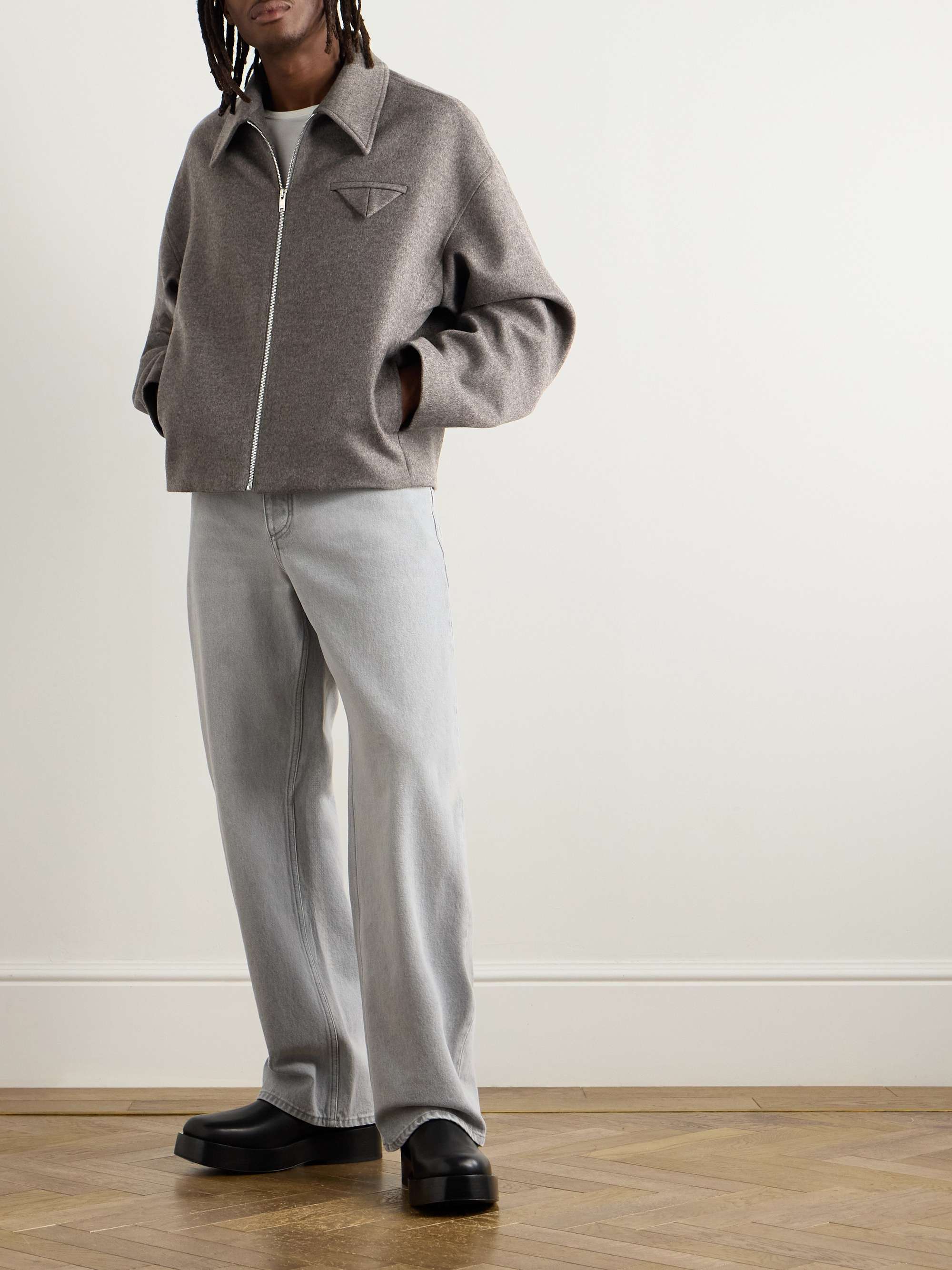Oversized Wool and Cashmere-Blend Jacket view
