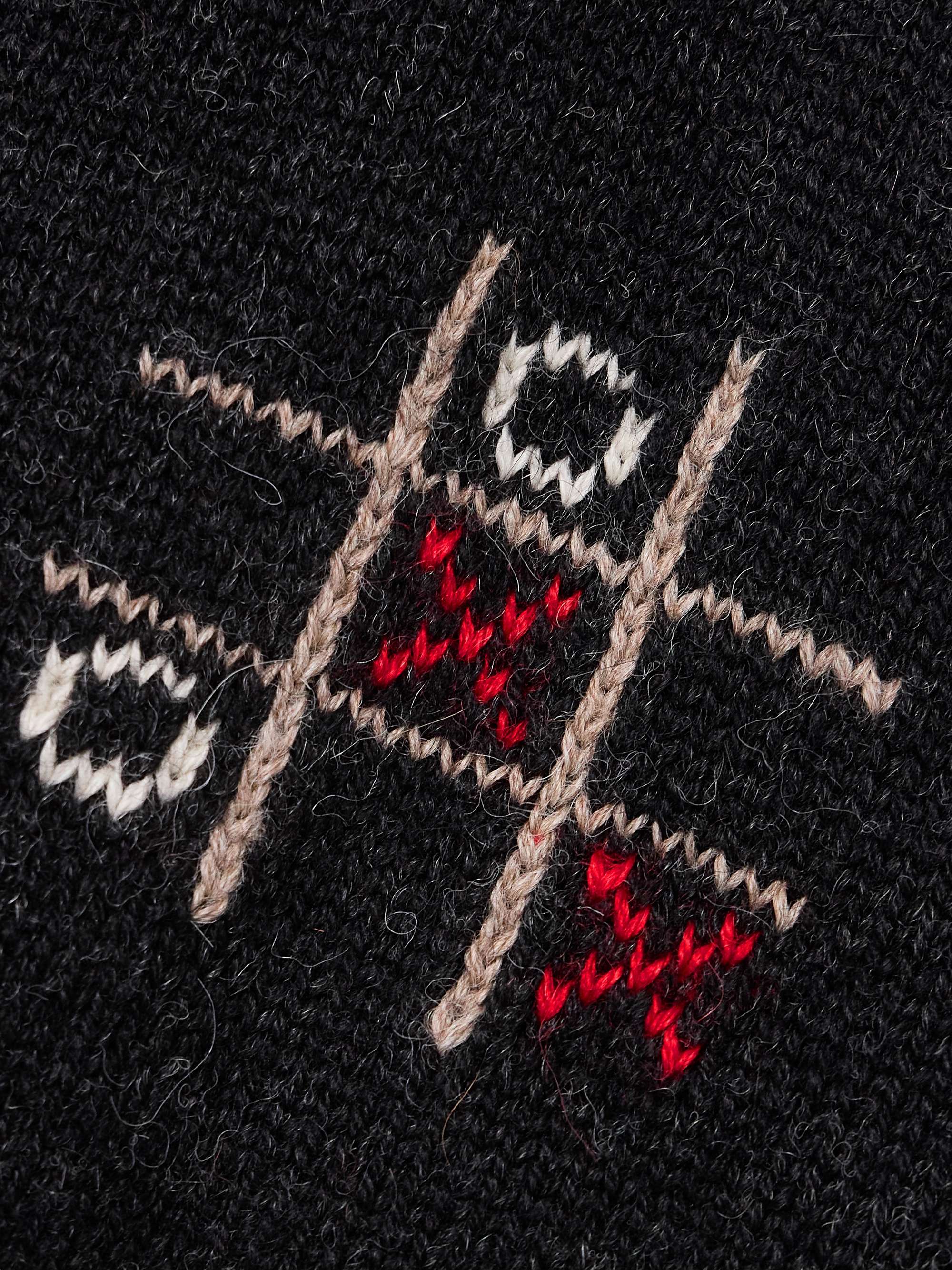 Tic Tac Toe intarsia alpaca and merino wool-blend vest view