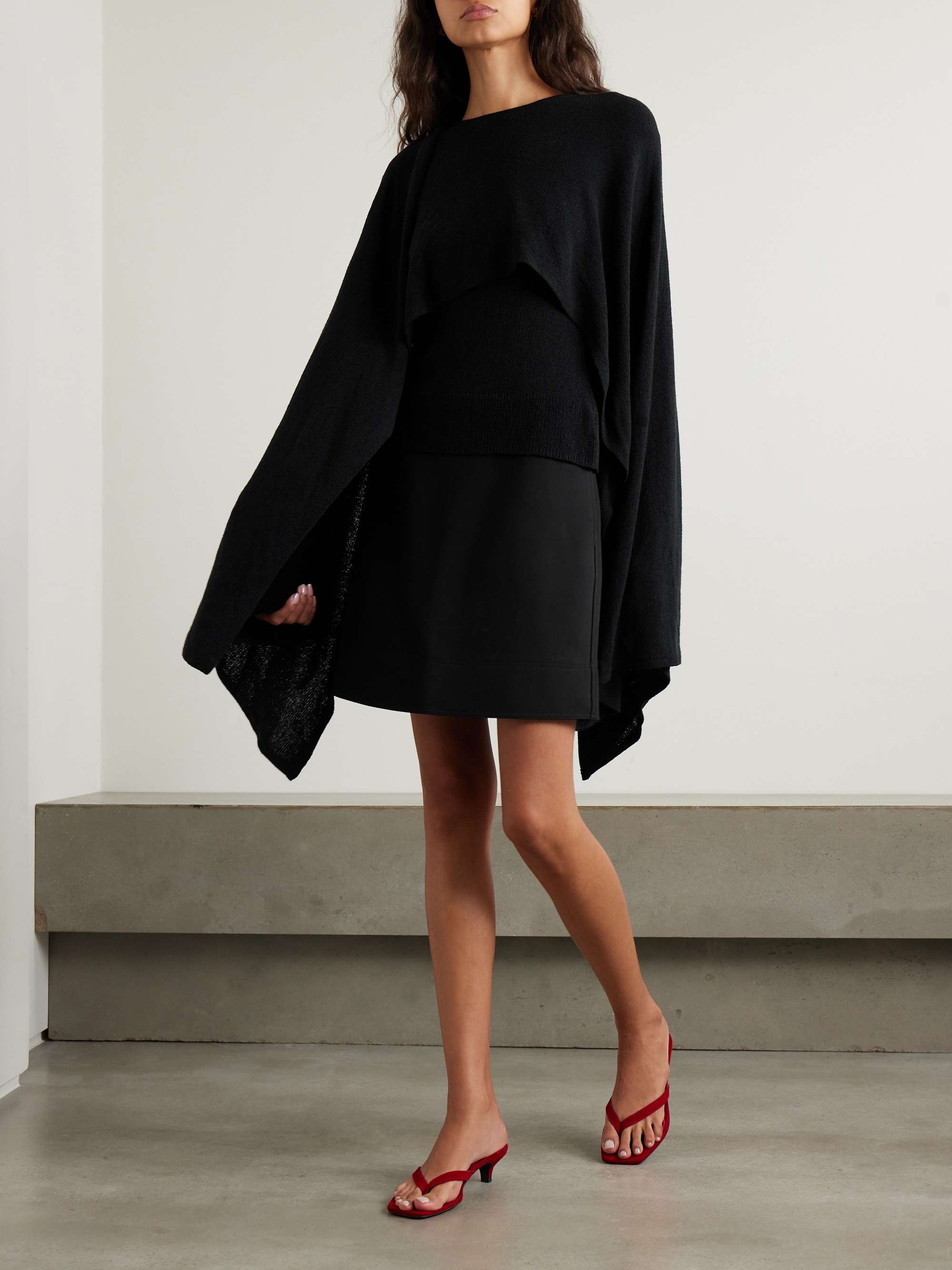 Crepe mini skirt view