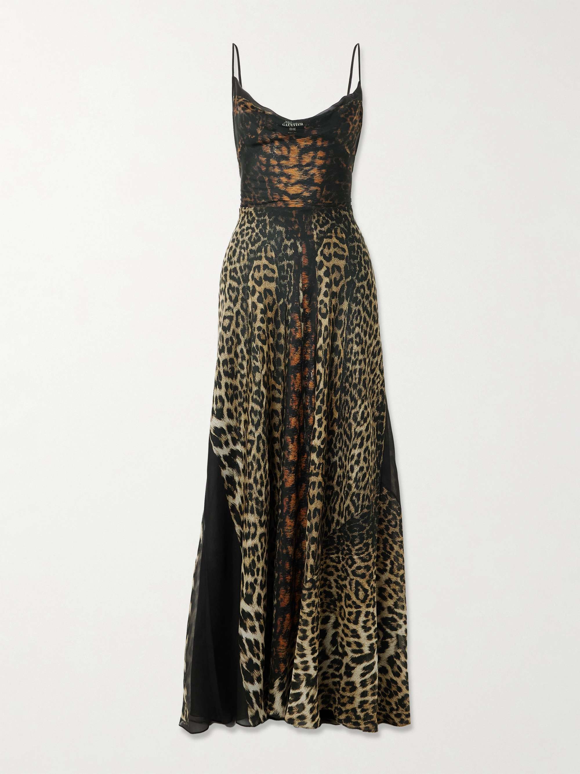 Leopard-print silk-chiffon maxi dress hero visual