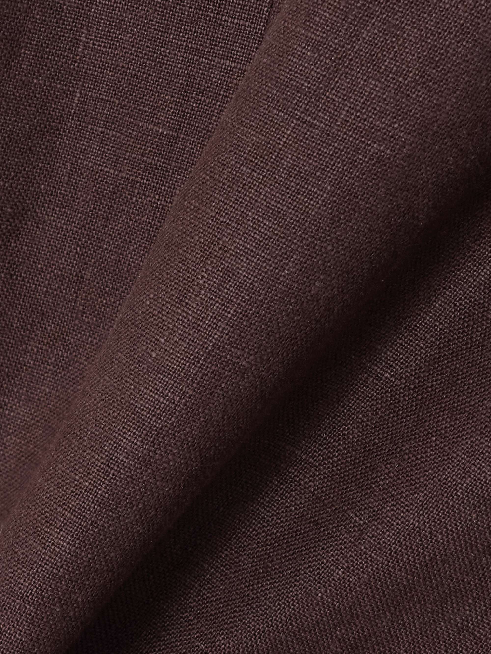Lila linen shorts view