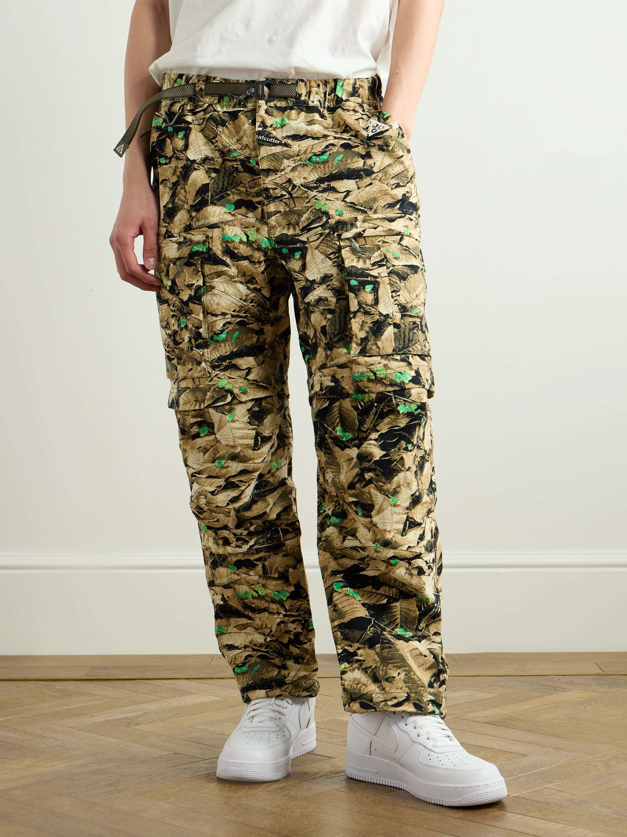 ACG Smith Summit Straight-Leg Convertible Camouflage-Print Belted Canvas Cargo Trousers view