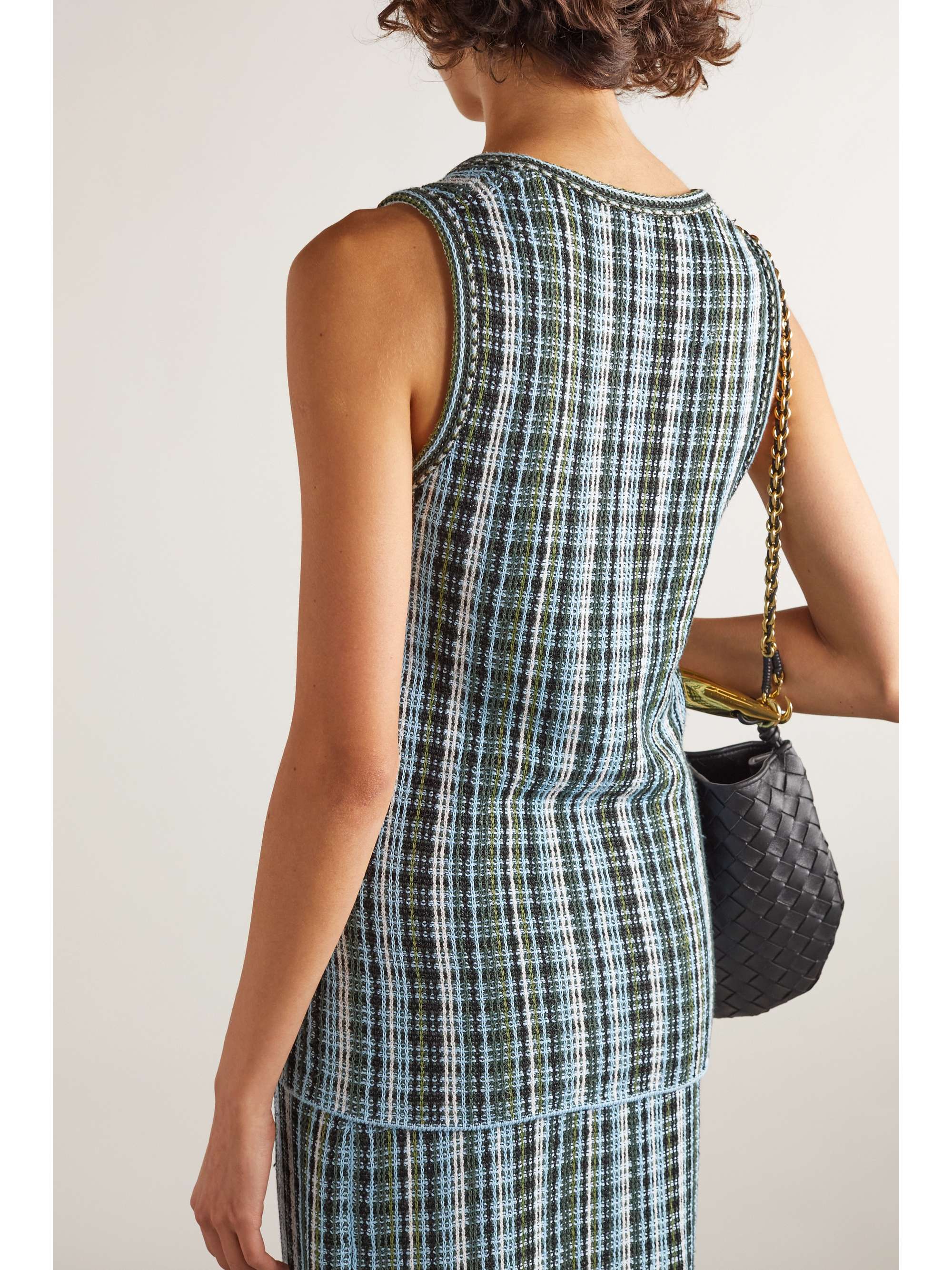 Checked cotton tank view
