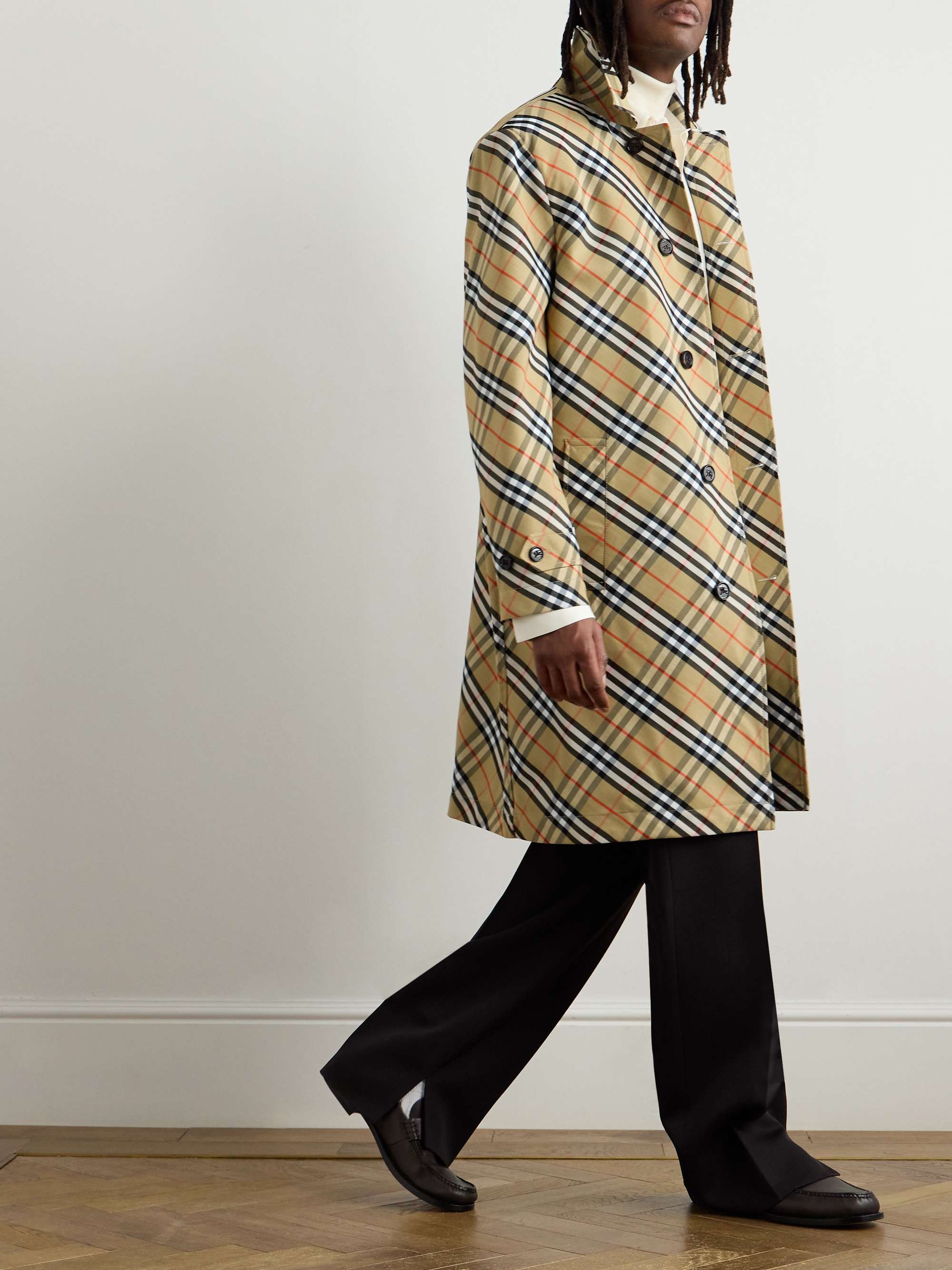 Checked Gabardine Coat view