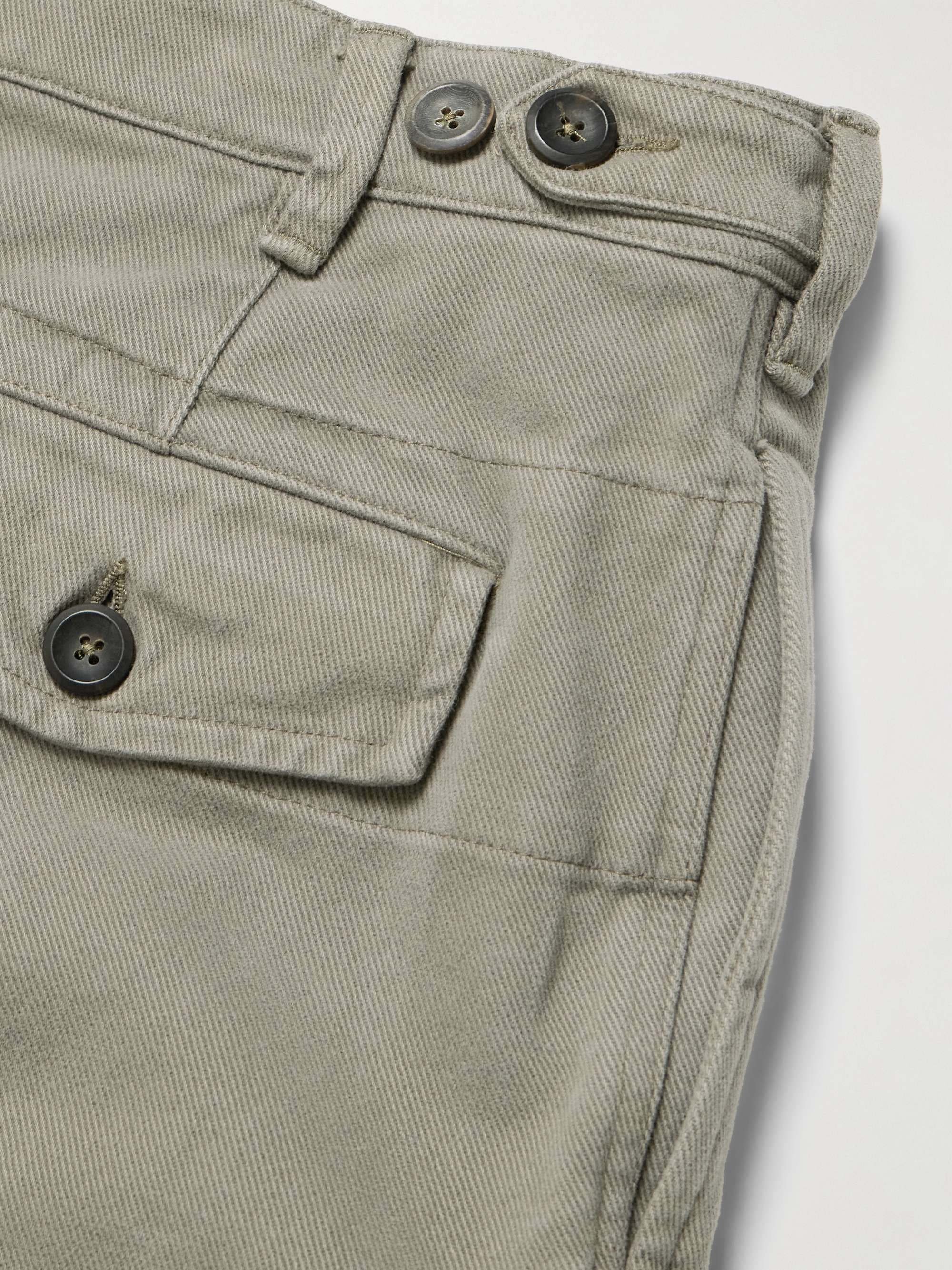 Games Tapered Pleated Cotton-Twill Suit Trousers view