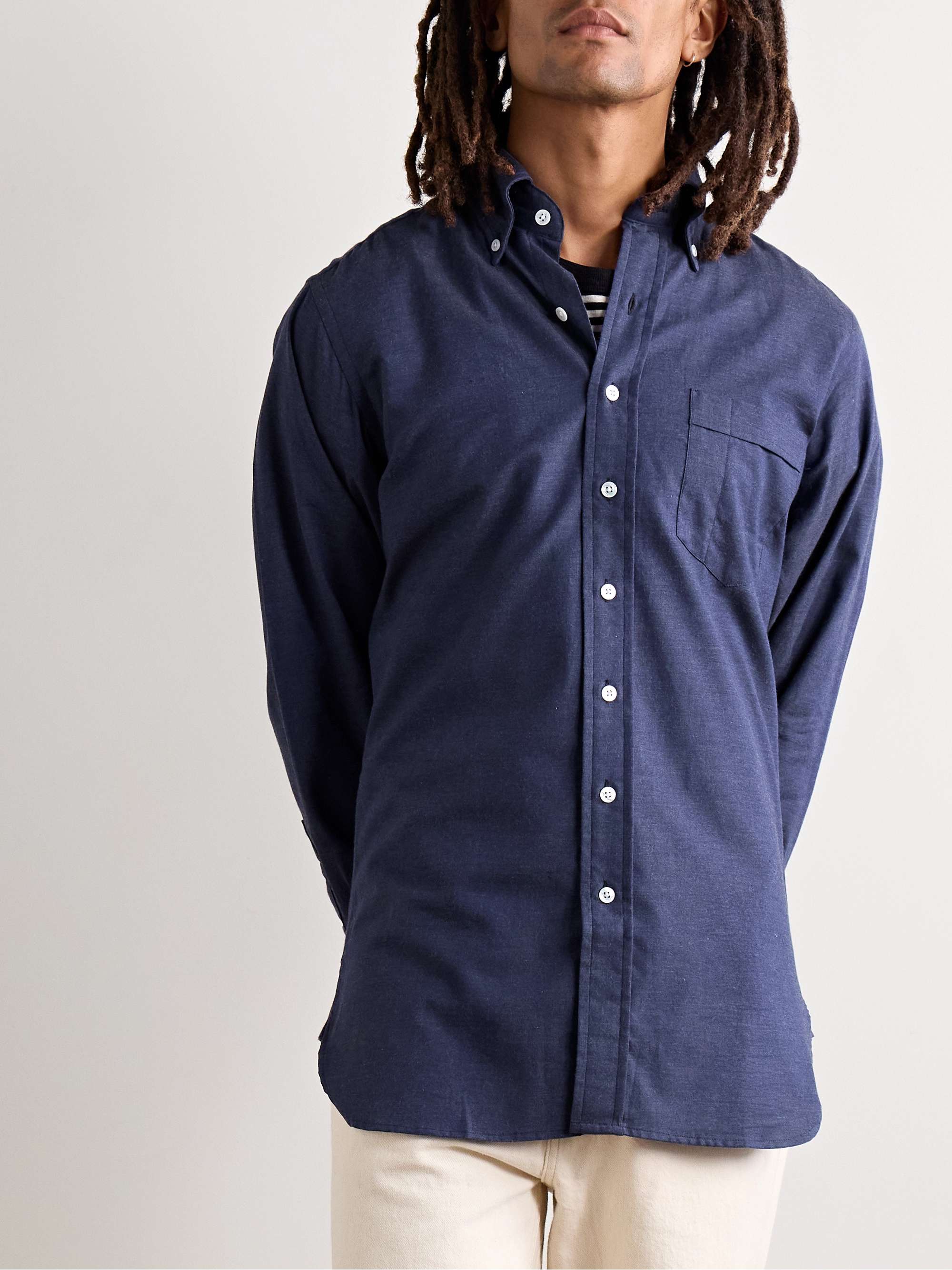 Button-Down Collar Cotton-Flannel Shirt view
