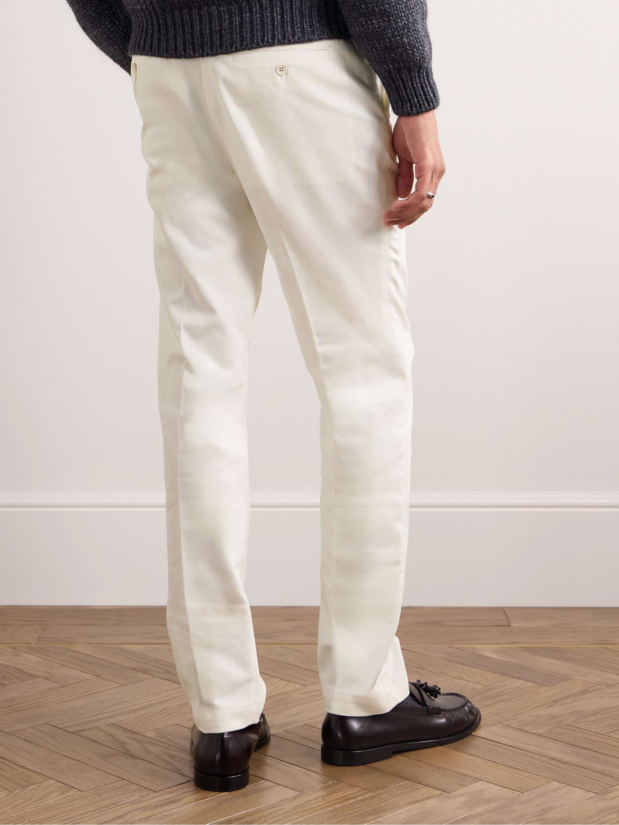 Straight-Leg Cotton-Blend Twill Chinos view