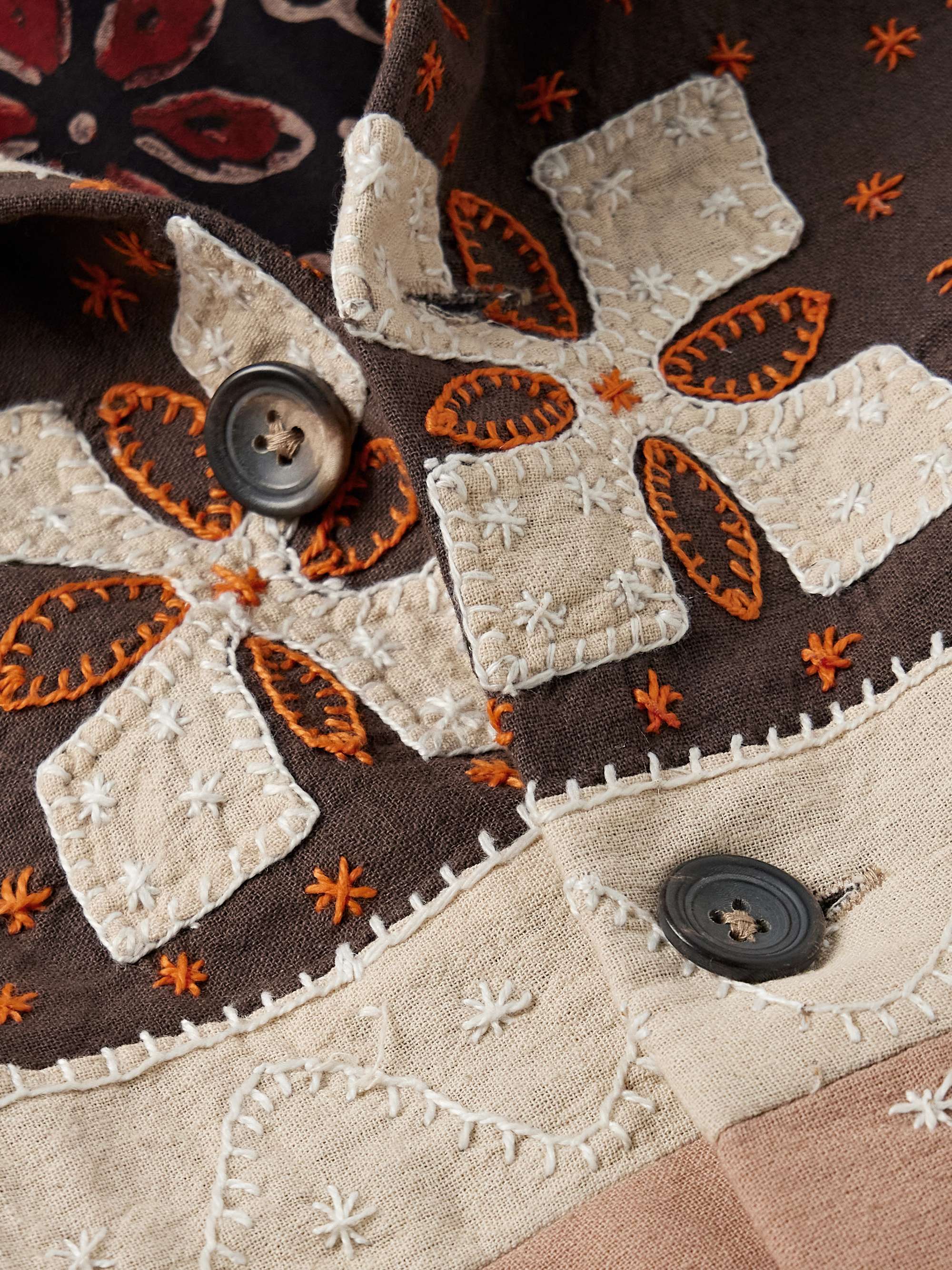 Embroidered Quilted Patchwork Cotton Jacket view