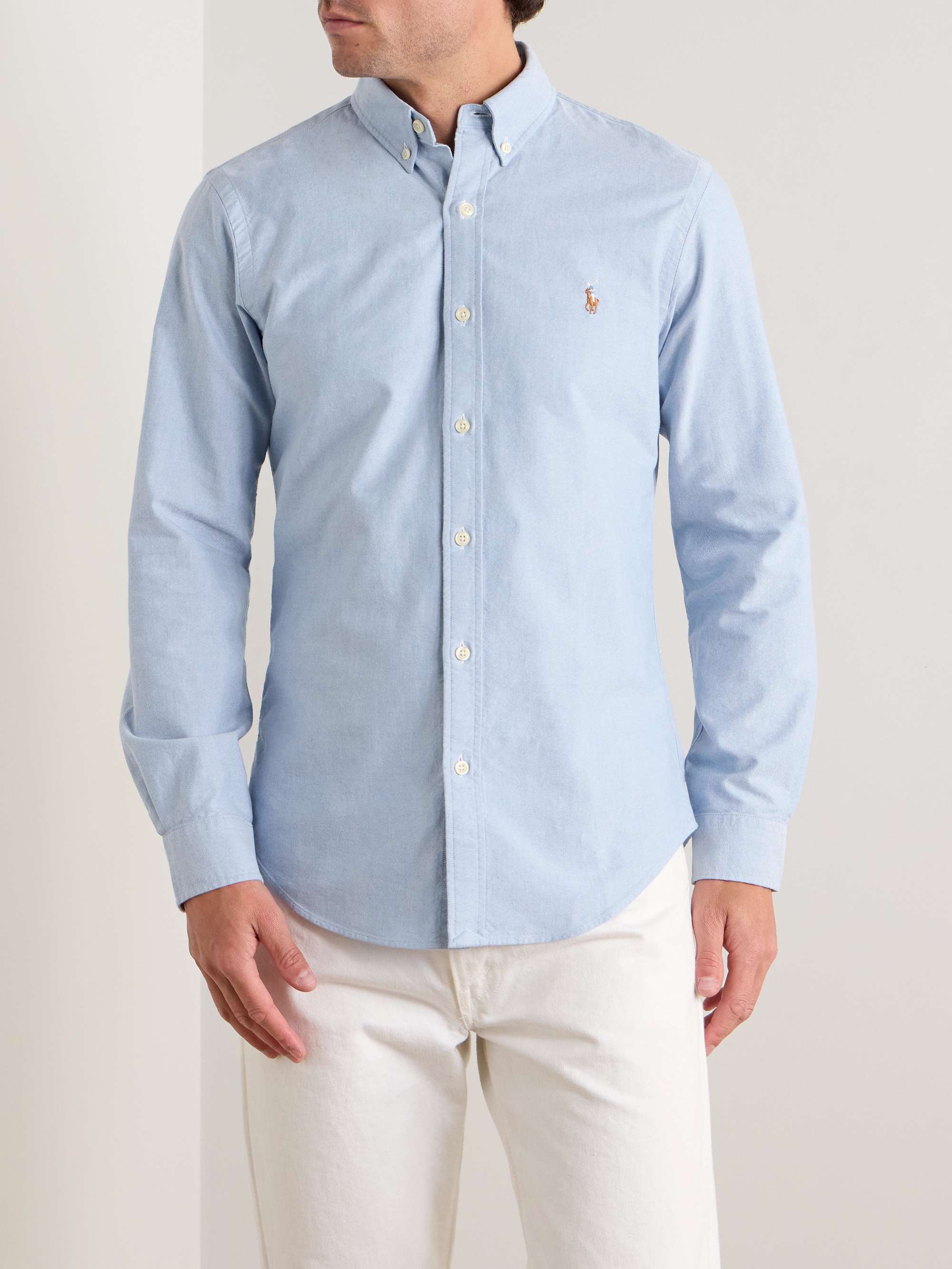 Slim-Fit Cotton Oxford Shirt view