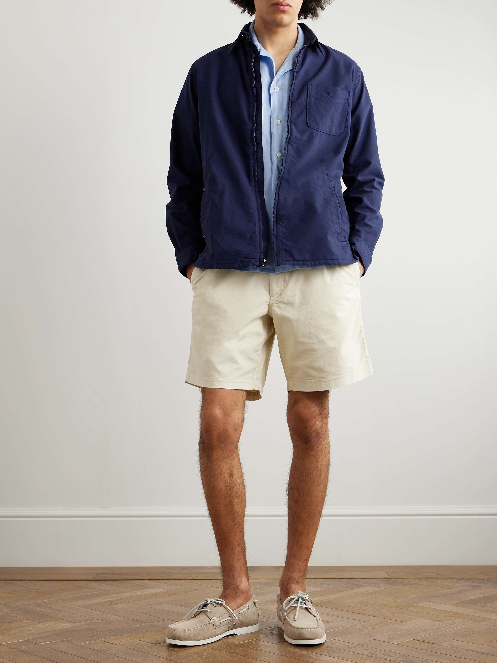 Garment-Dyed Cotton Oxford Shirt Jacket view