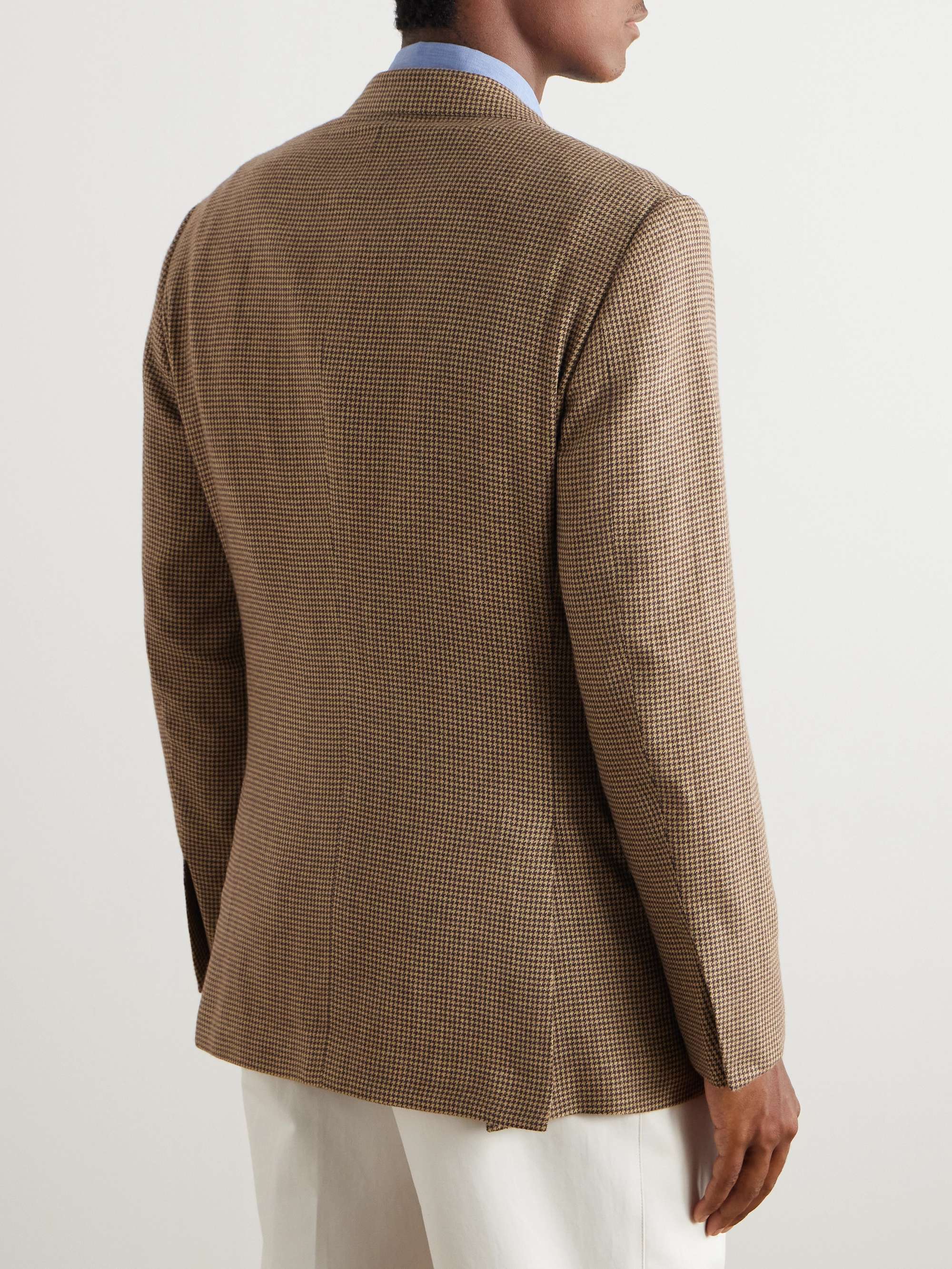 Slim-Fit Puppytooth Wool, Silk and Cashmere-Blend Blazer view