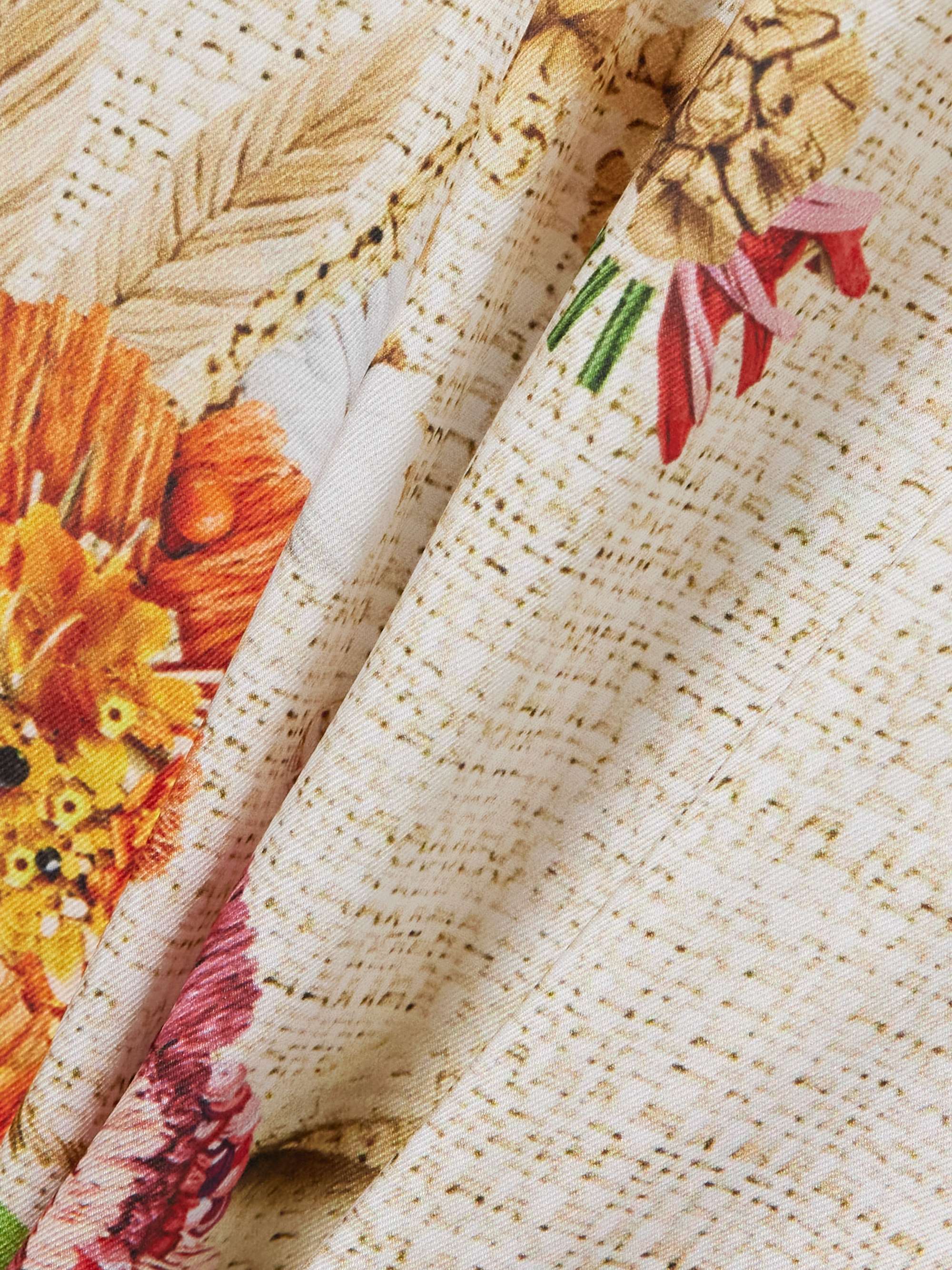 Collins floral-print twill kaftan view