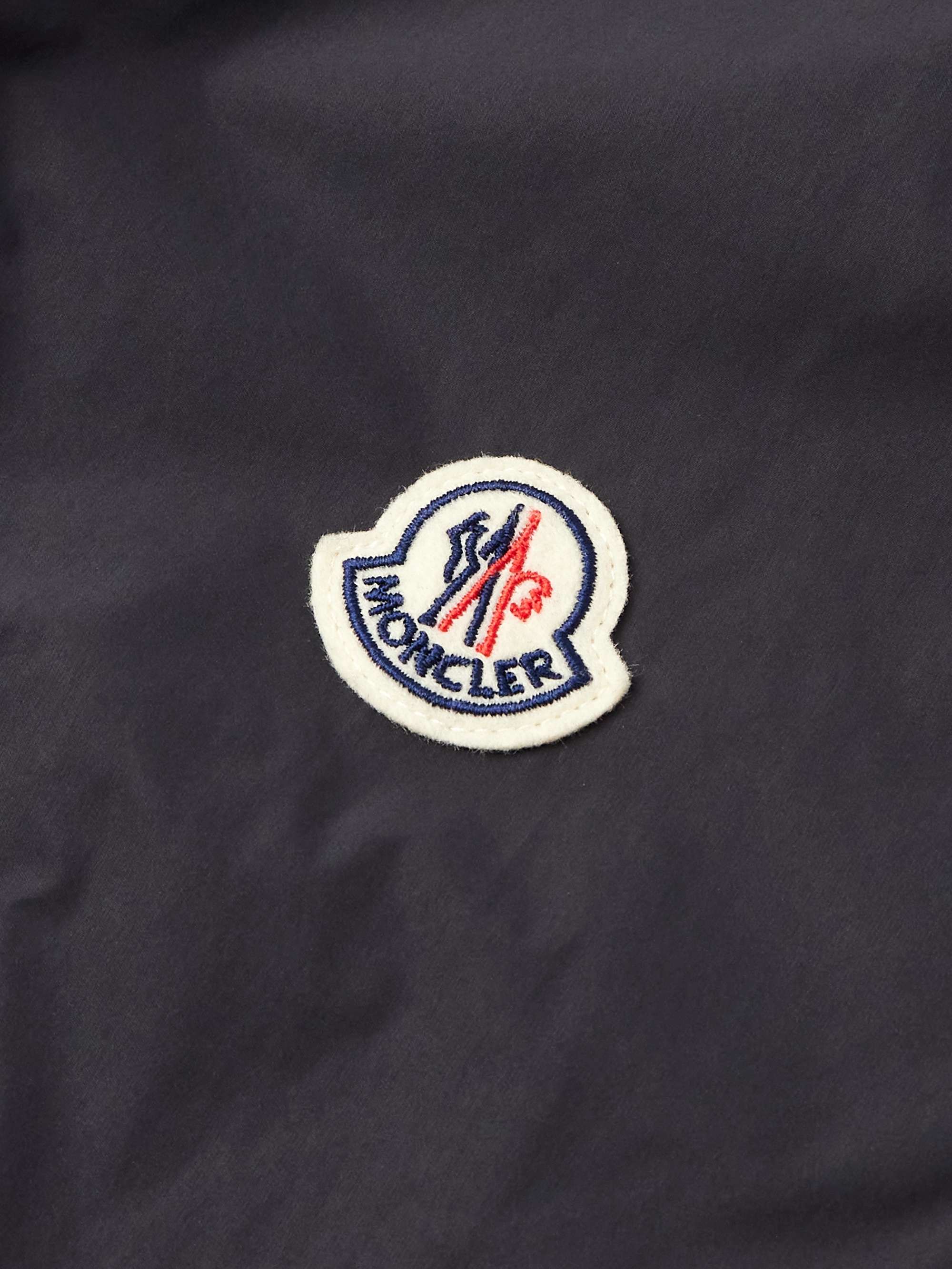 Logo-Appliquéd Grosgrain-Trimmed Shell Overshirt view