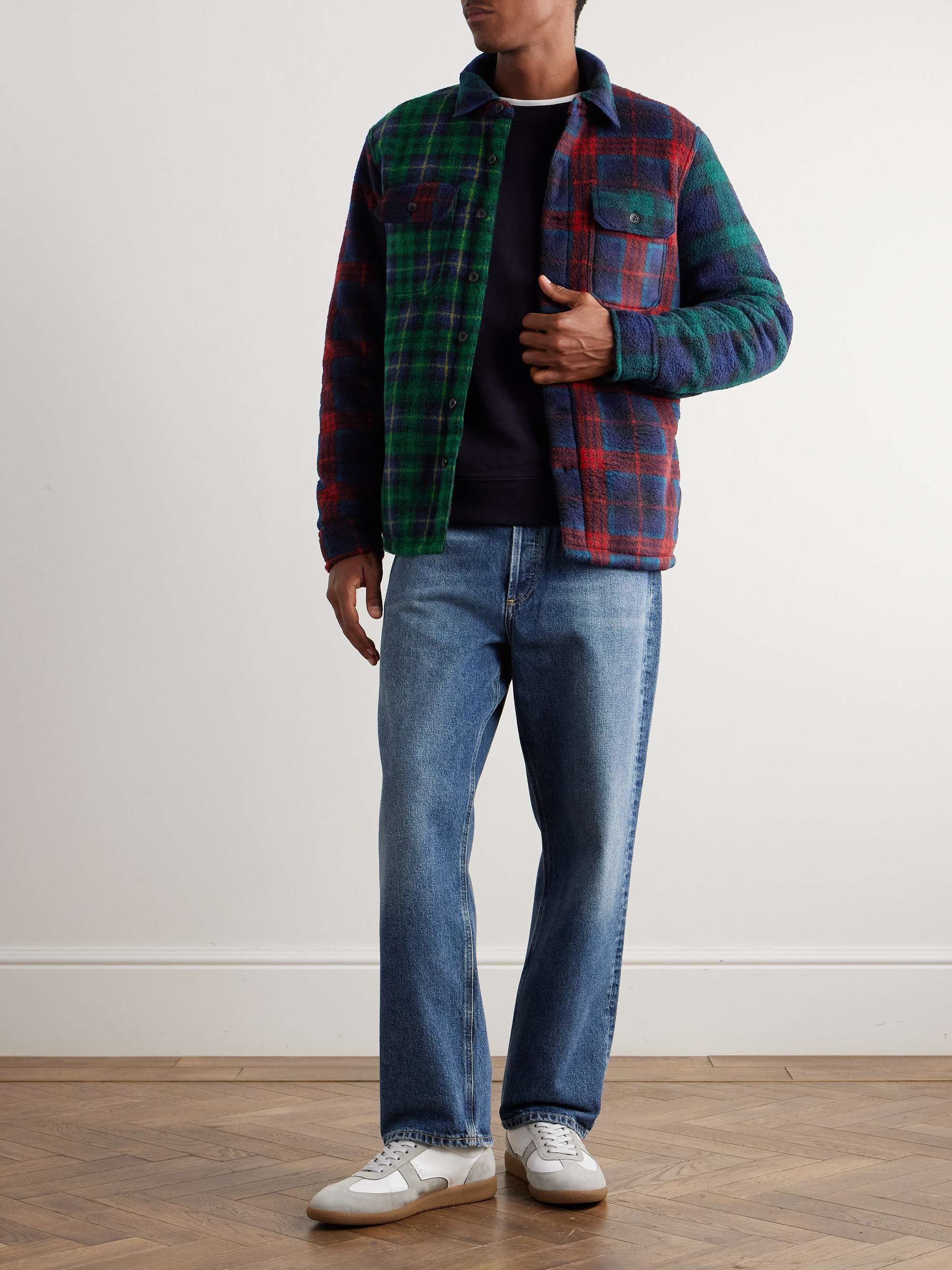Patchwork Checked Fleece Overshirt view