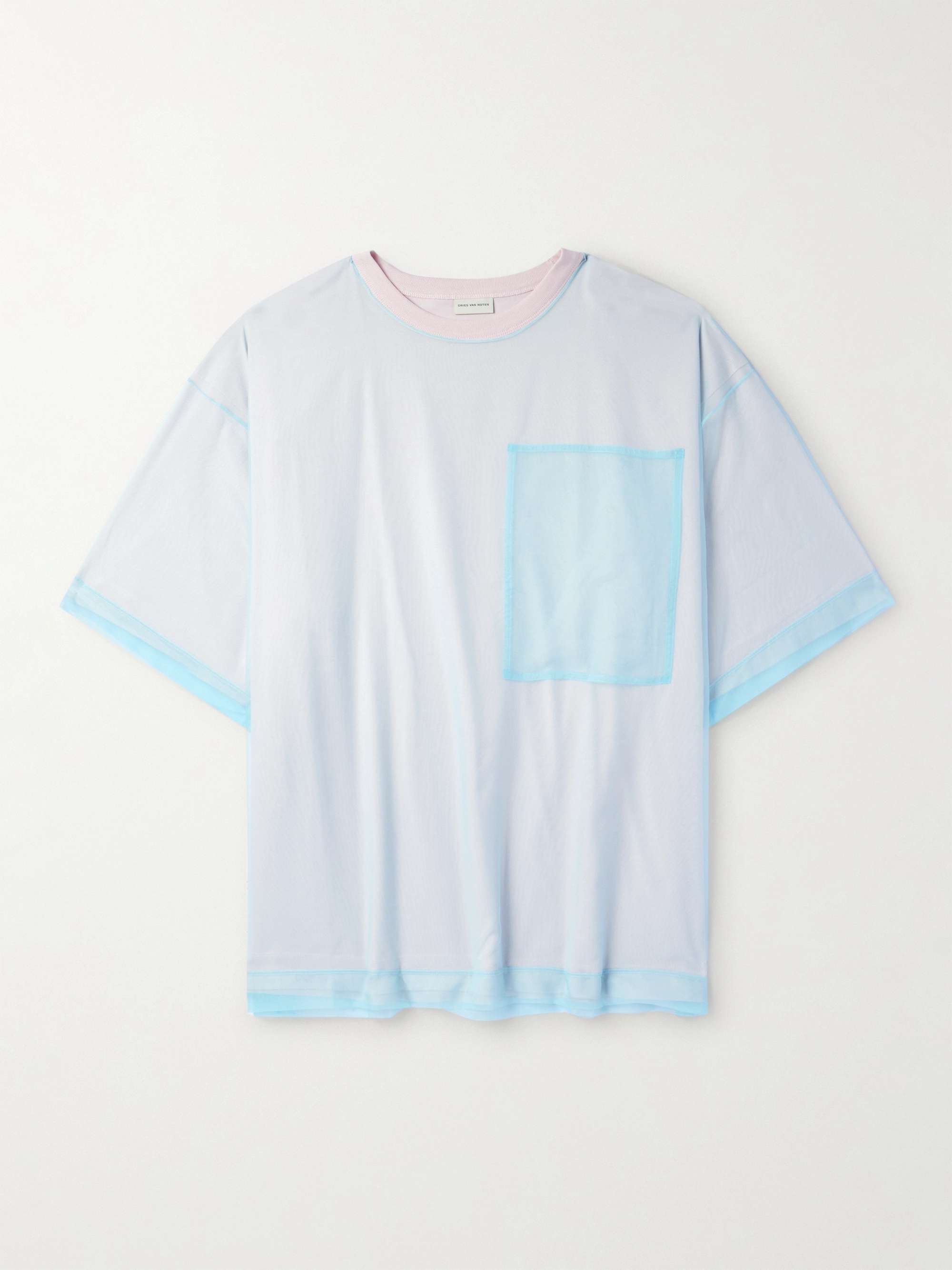 Oversized Layered Organza and Cotton-Blend Jersey T-Shirt hero visual