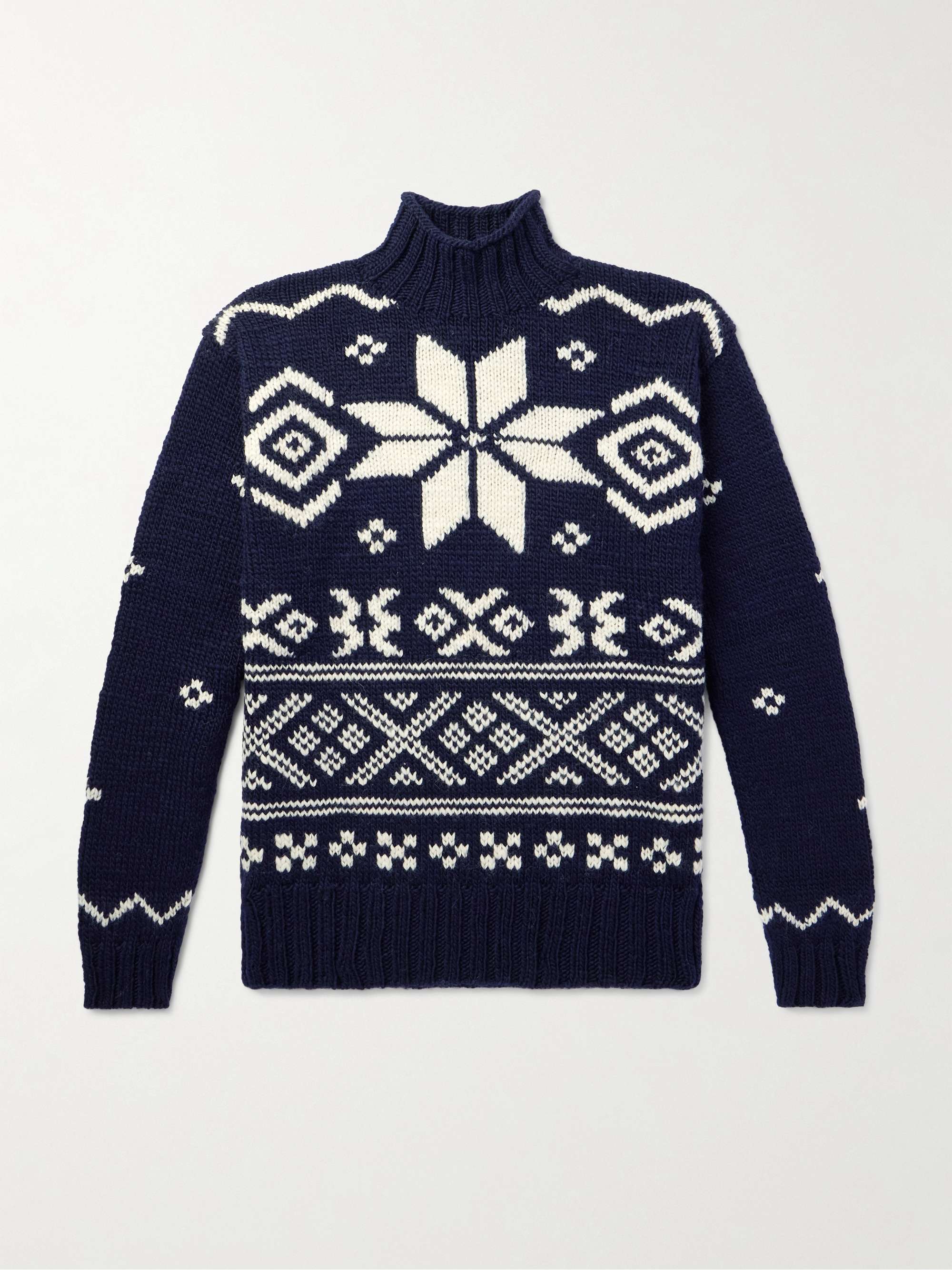Fair Isle Wool Rollneck Sweater hero visual