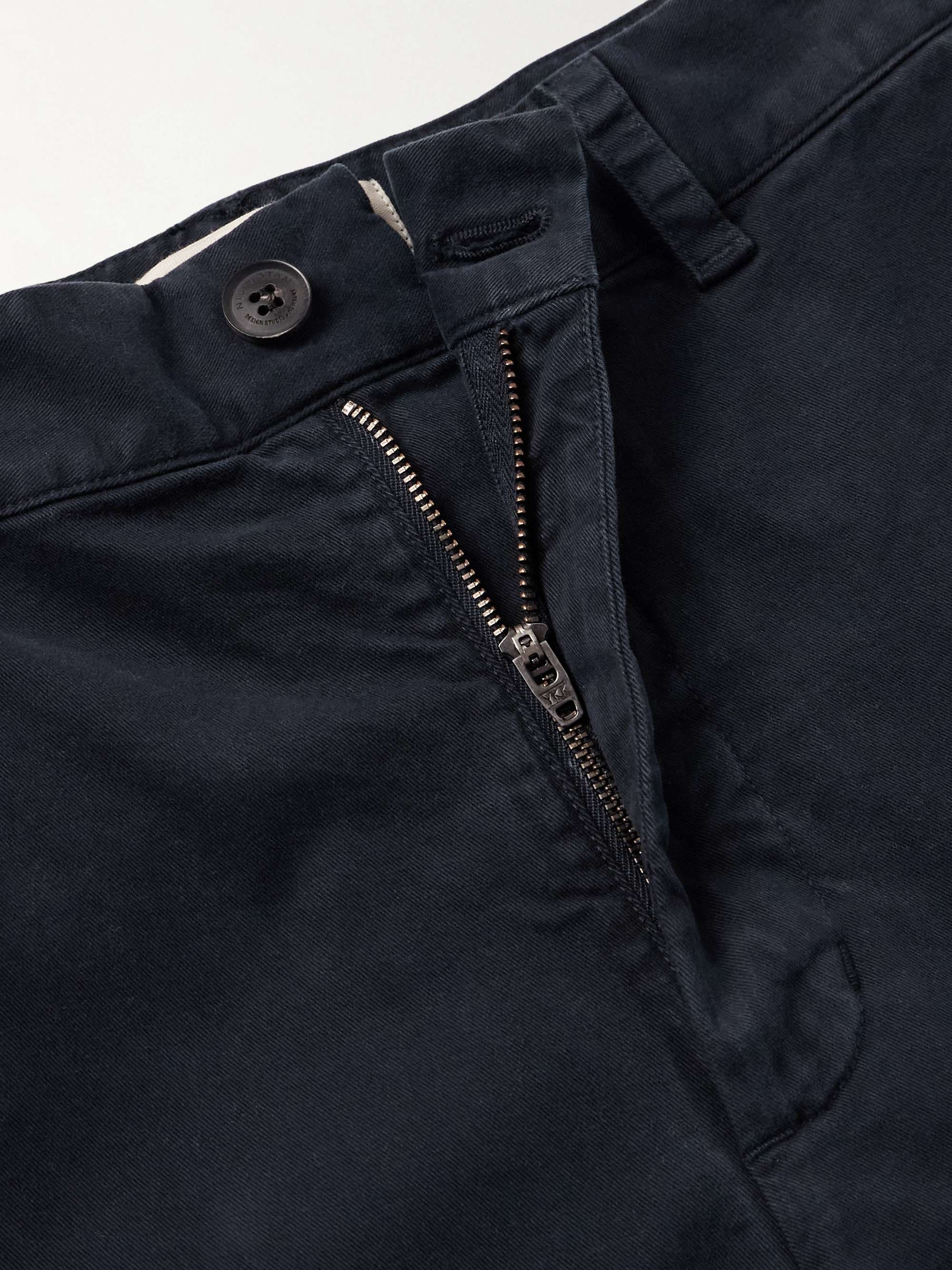 Carsen Straight-Leg Cotton-Blend Twill Trousers view