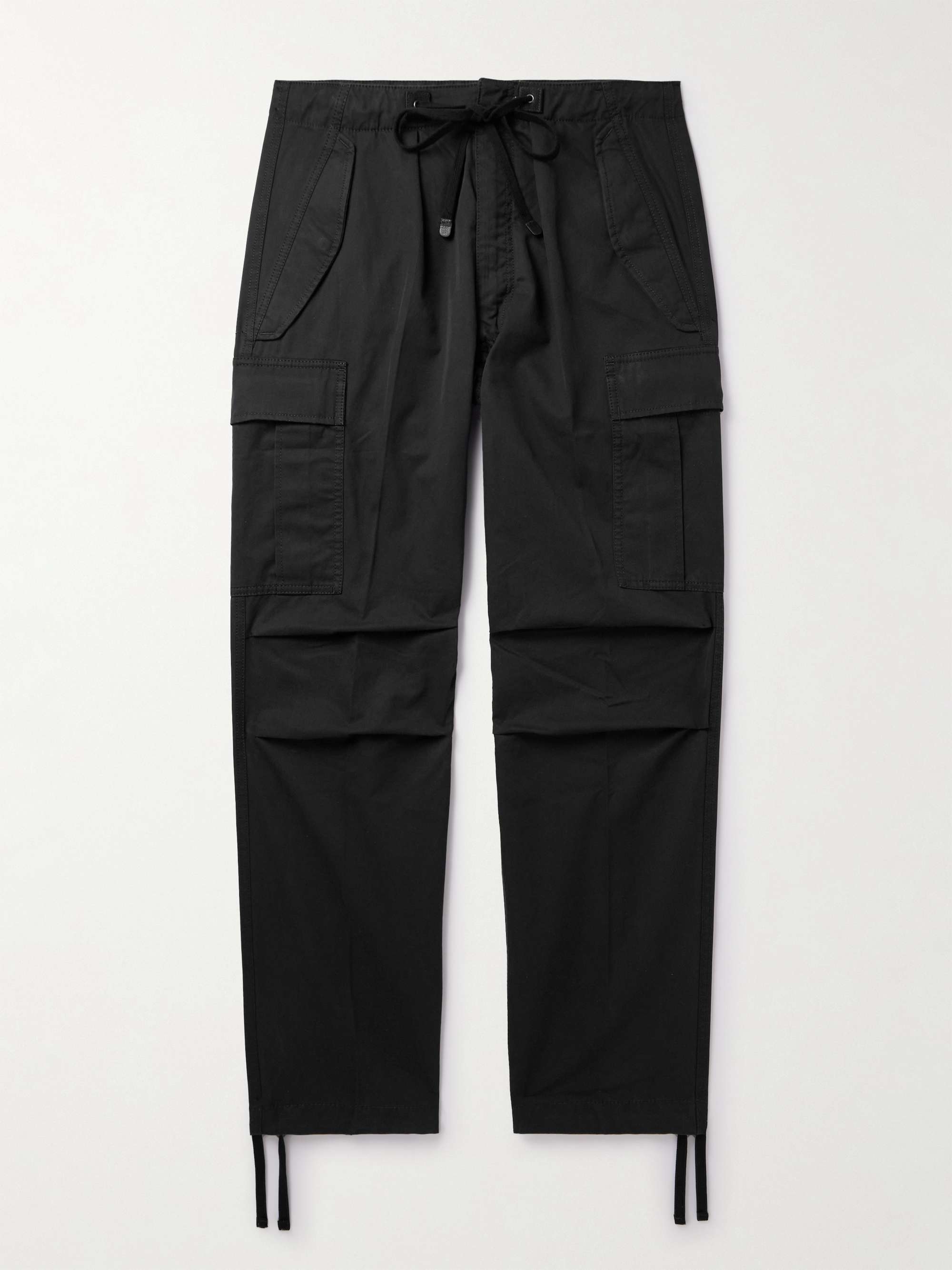 New Enzyme Straight-Leg Cotton-Twill Drawstring Cargo Trousers hero visual