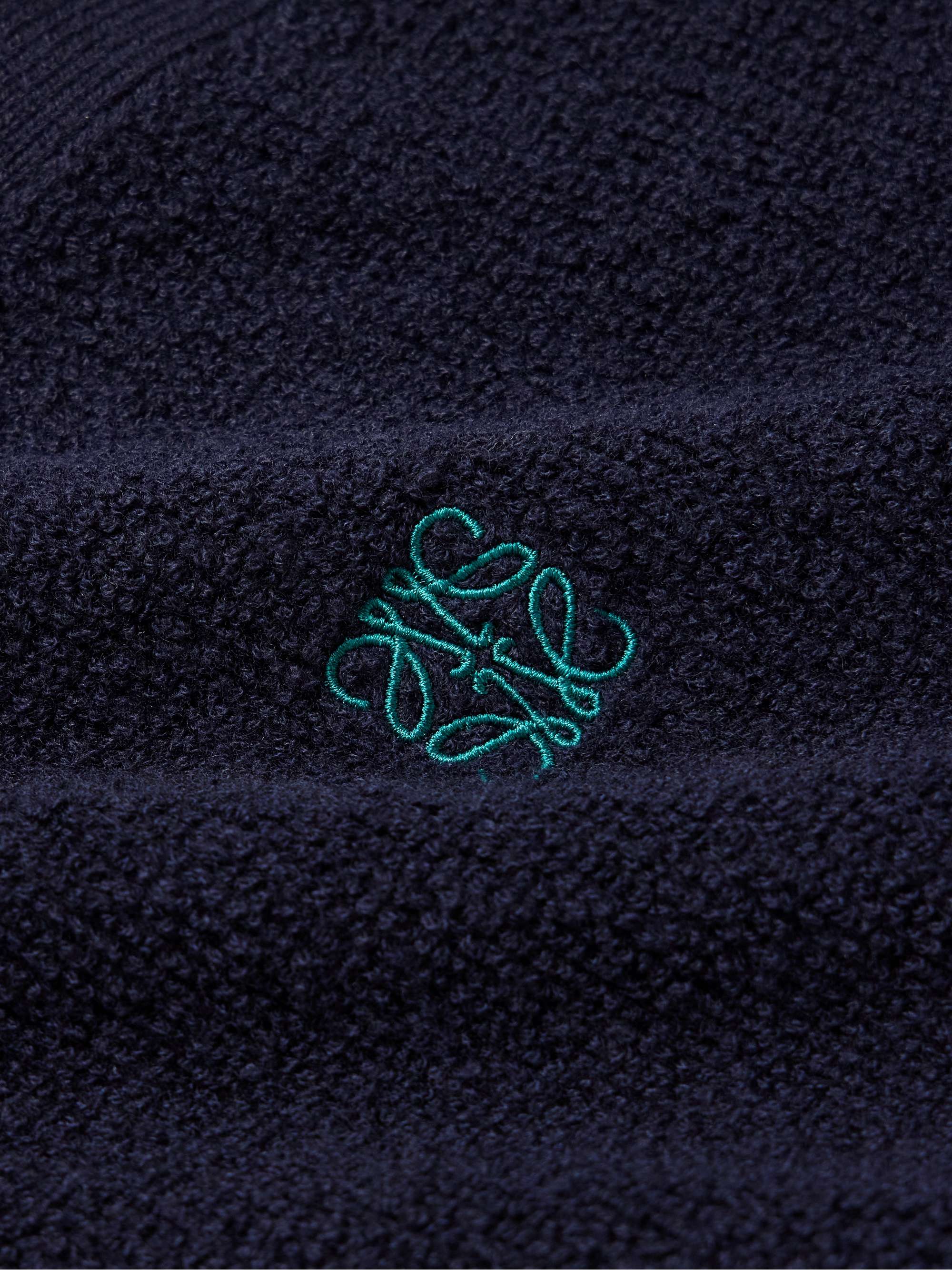Logo-Embroidered Wool Cardigan view