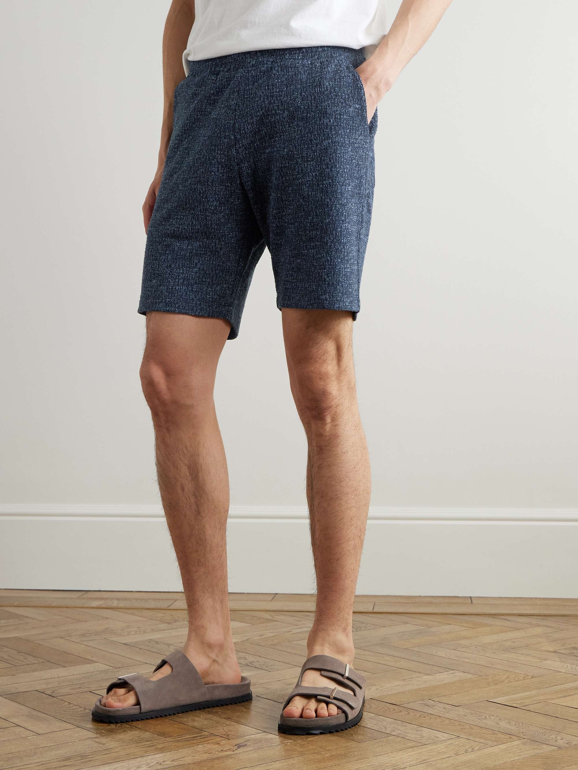 Textured Cotton and Linen-Blend Shorts view