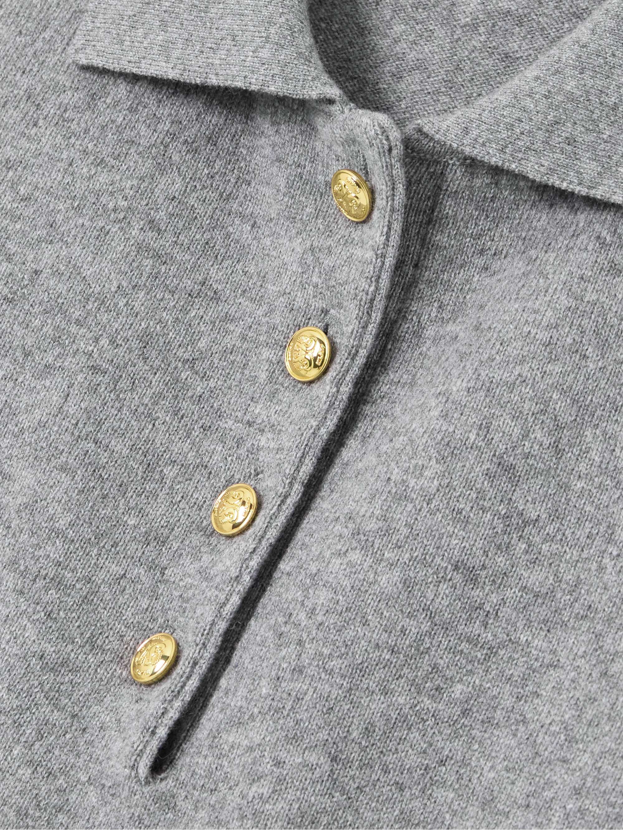 Highland wool and cashmere-blend polo sweater view