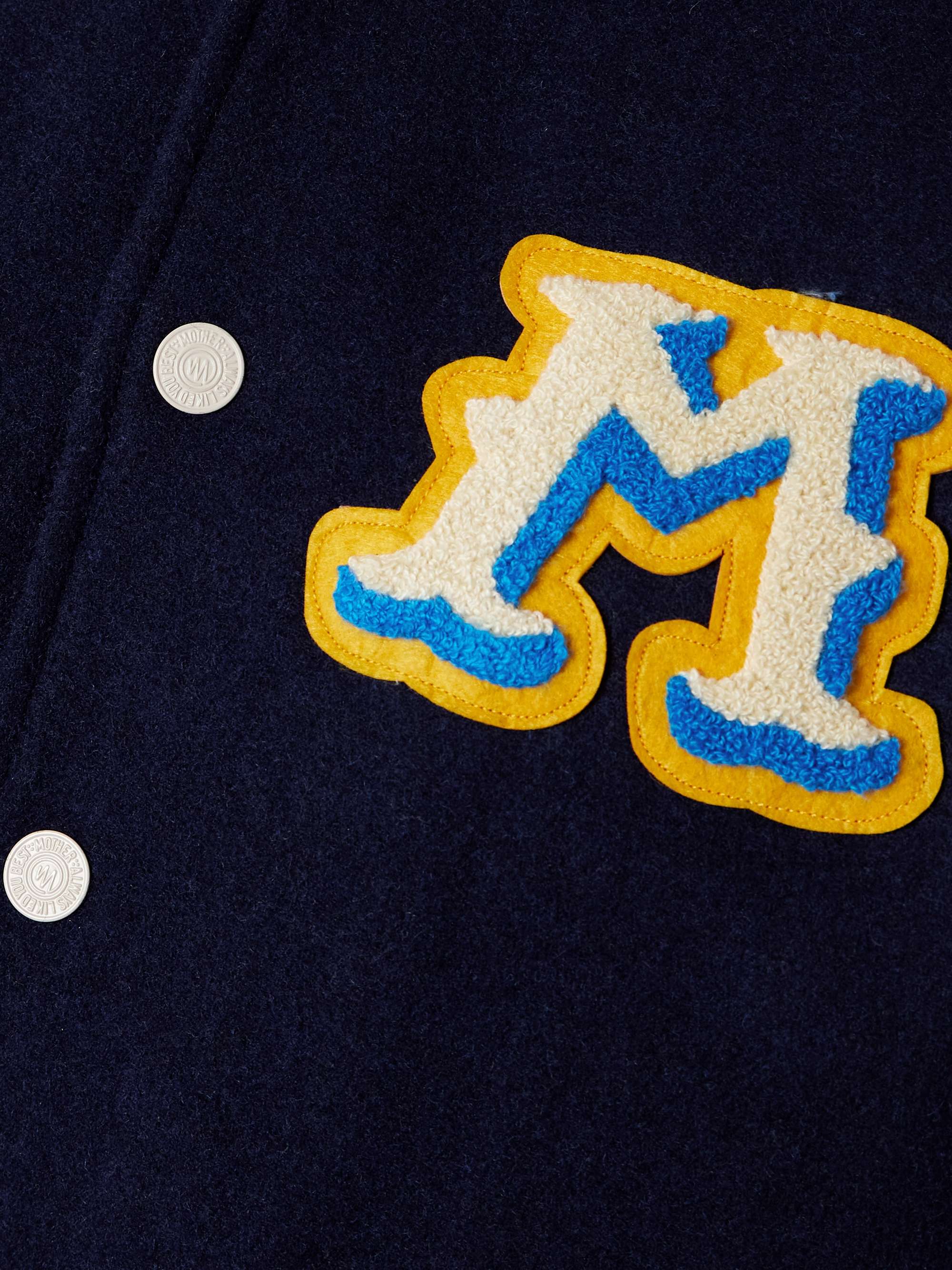 The Fringe Team Spirit appliquéd wool-blend bomber jacket view