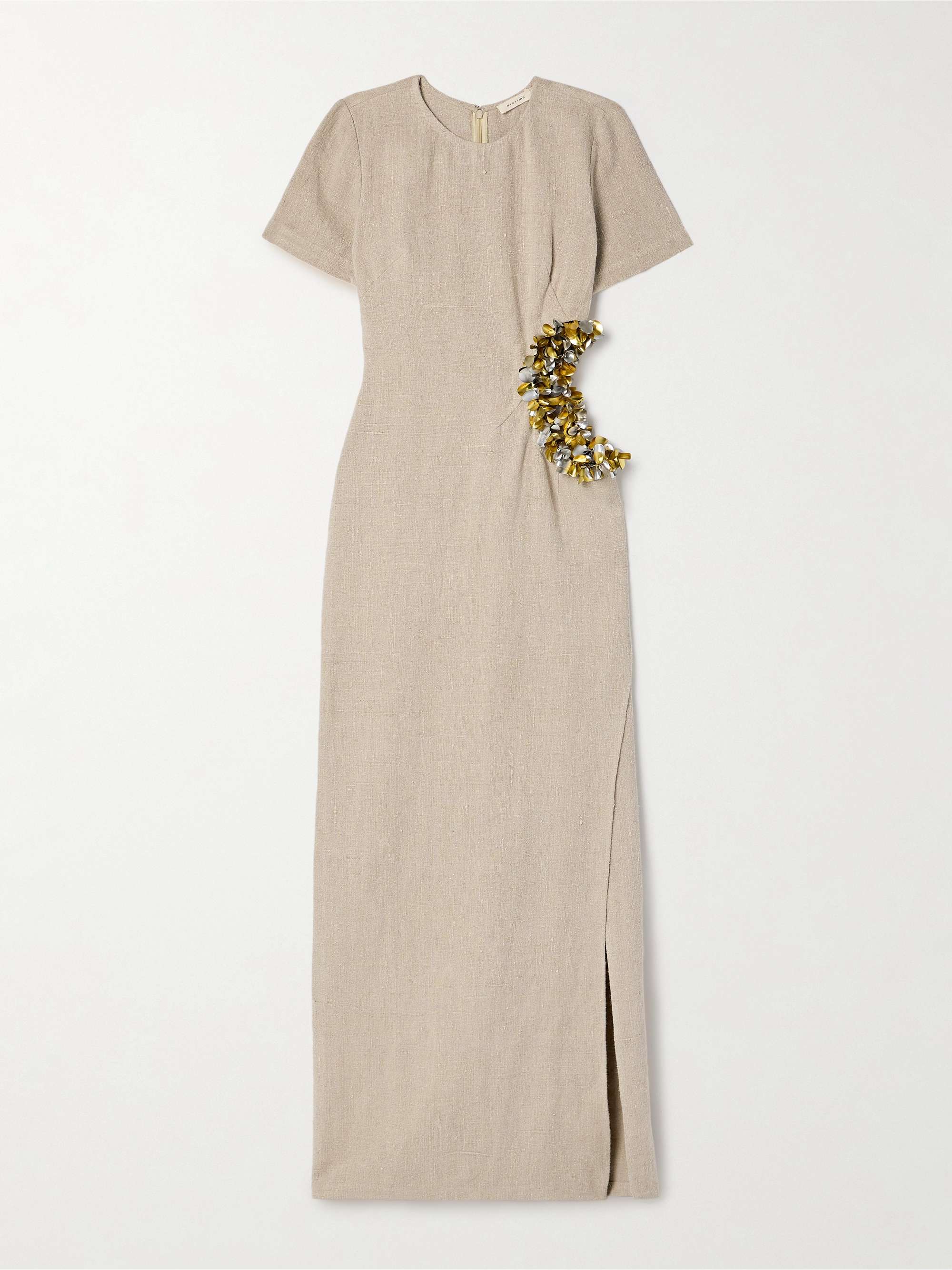 Seaford cutout paillette-embellished linen maxi dress hero visual