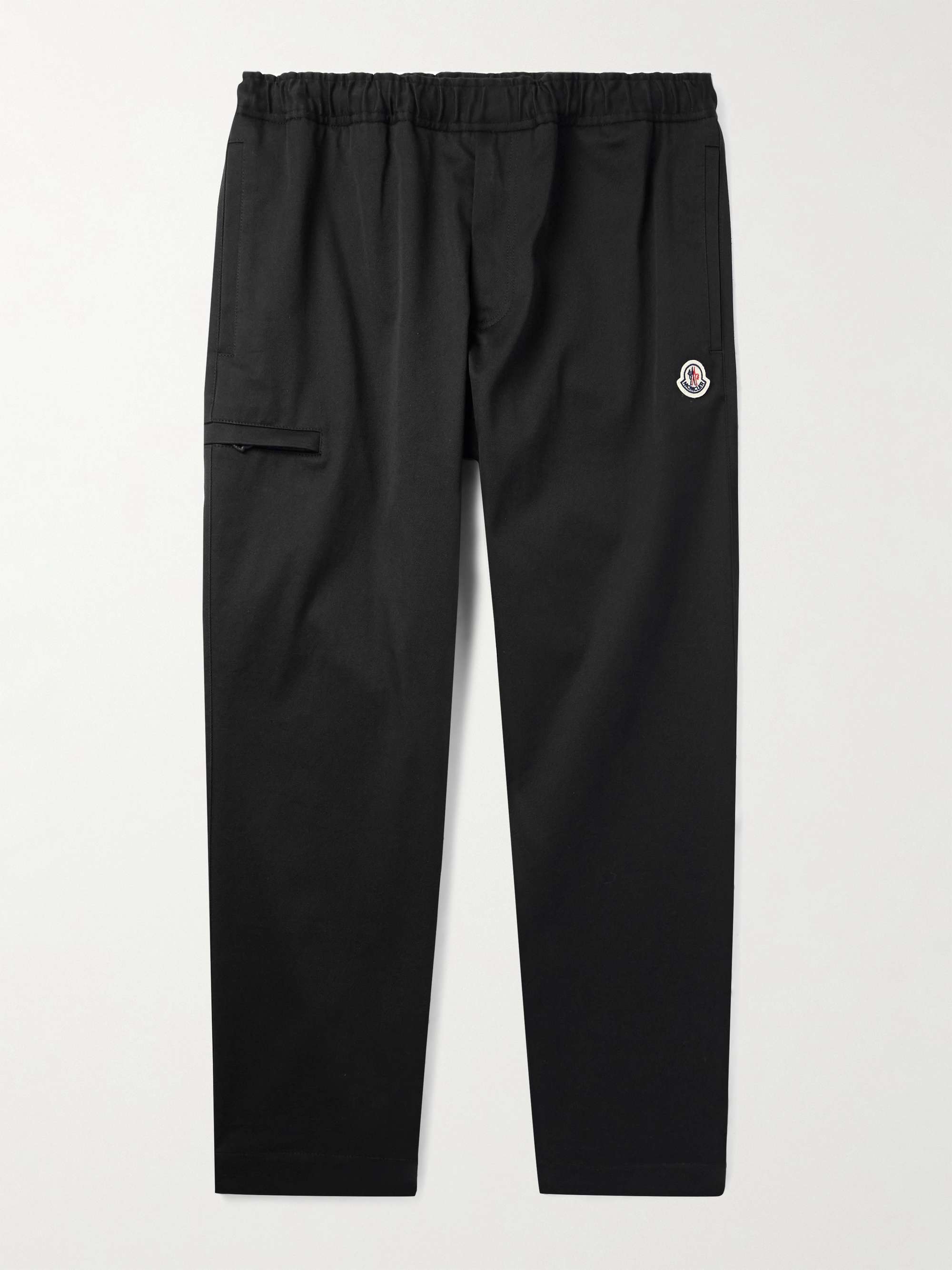Straight-Leg Logo-Appliquèd Cotton-Blend Gabardine Trousers hero visual