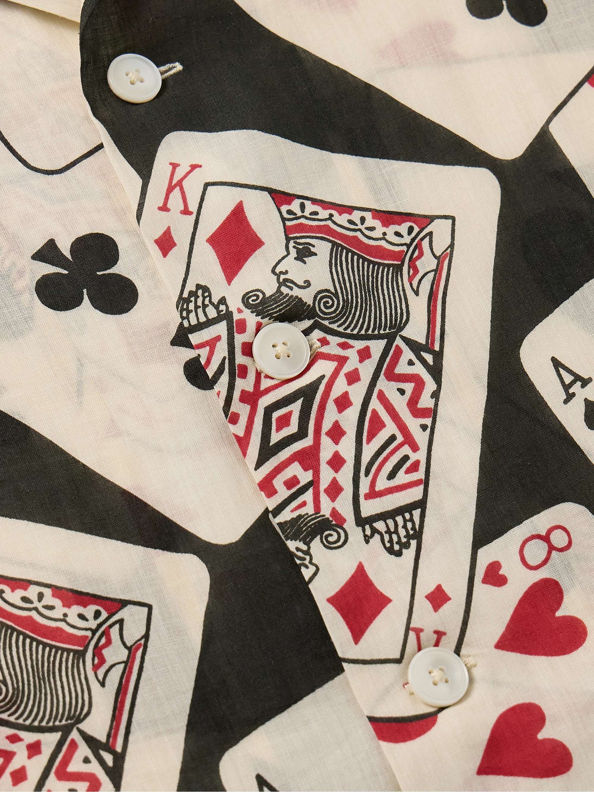 Ace of Spades Camp-Collar Printed Voile Shirt view