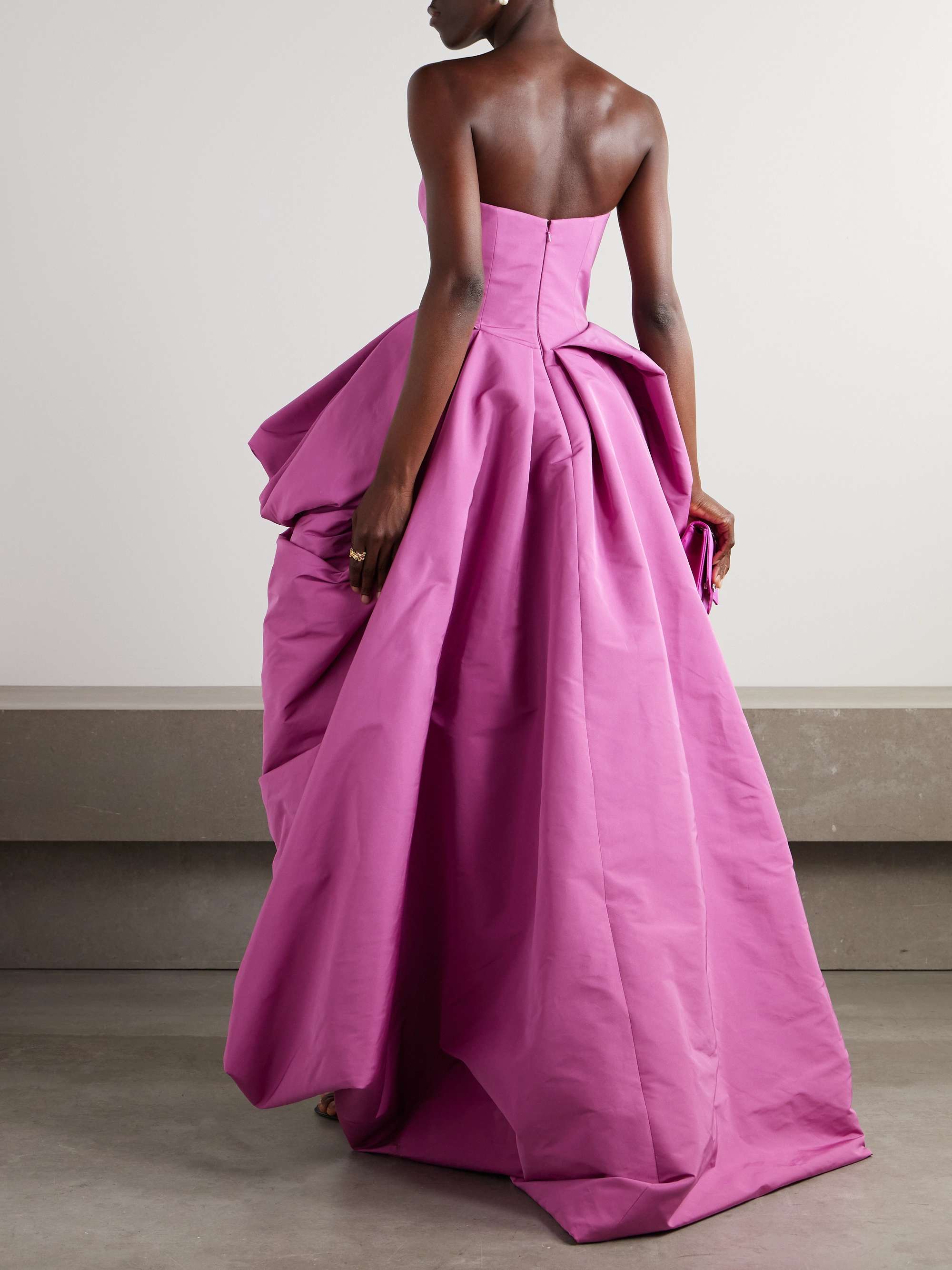 Strapless faille gown view