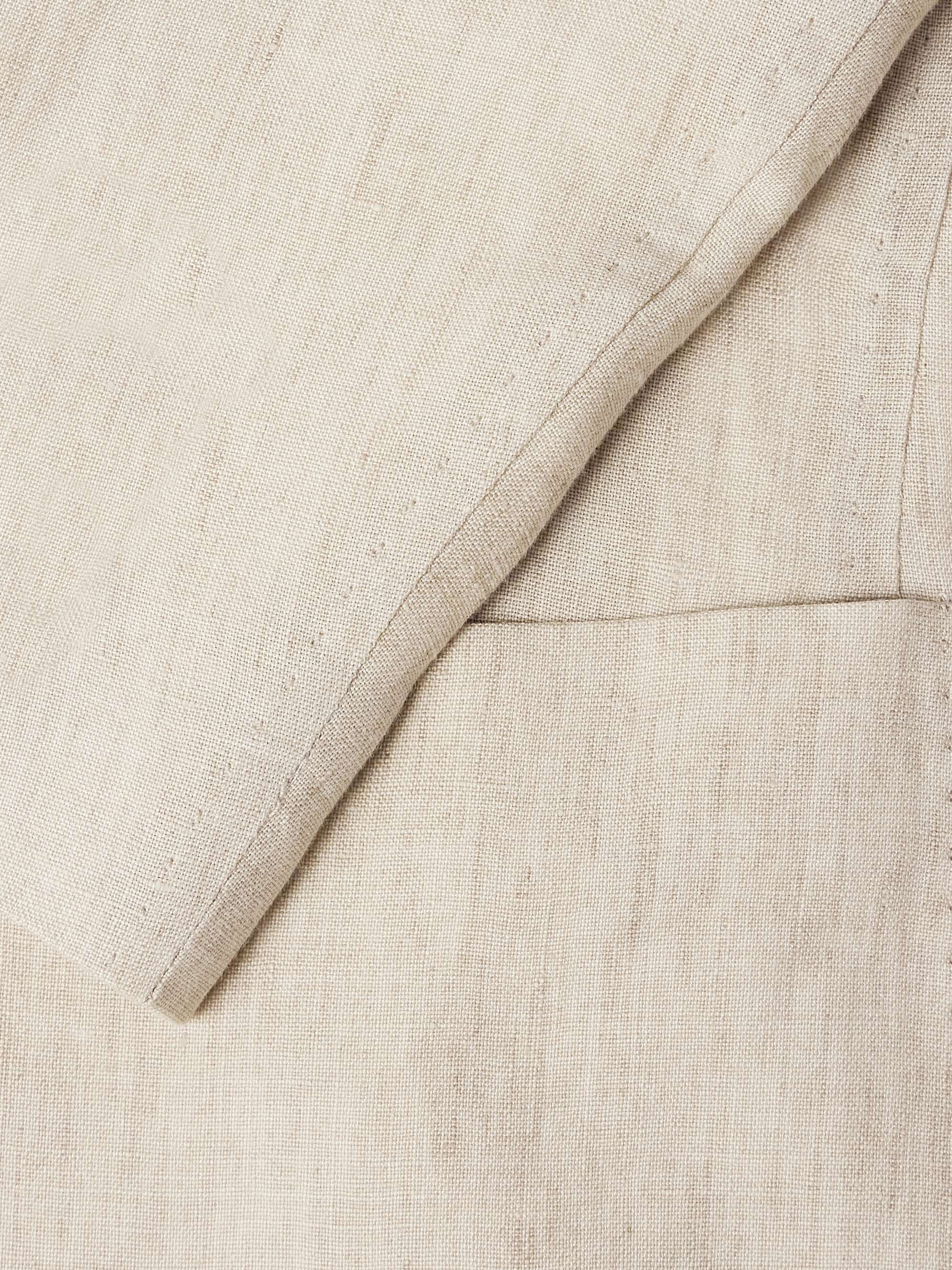 Gstaad Grandad-Collar Linen Overshirt view