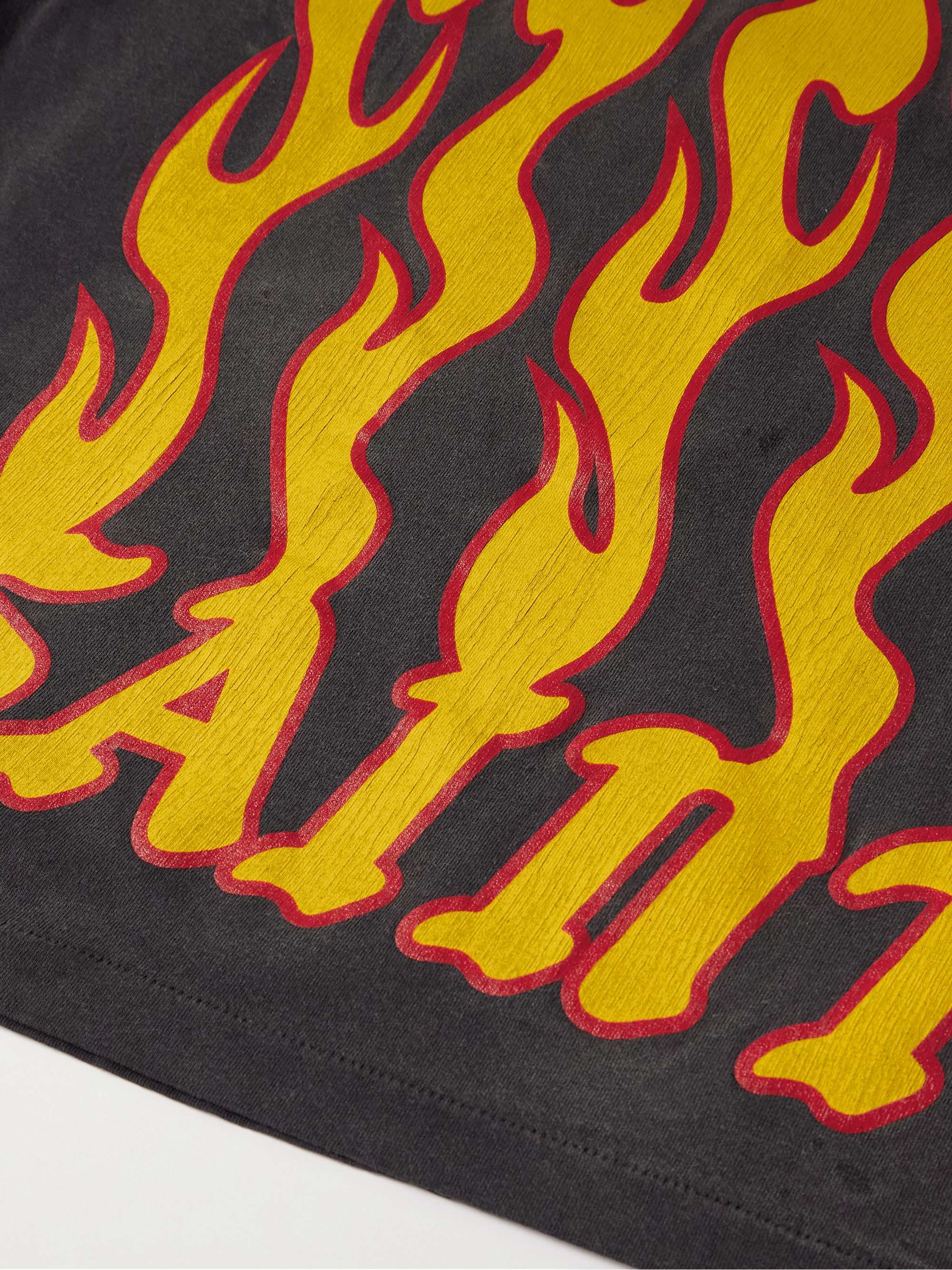 Soul On Fire Distressed Printed Cotton-Jersey T-Shirt view