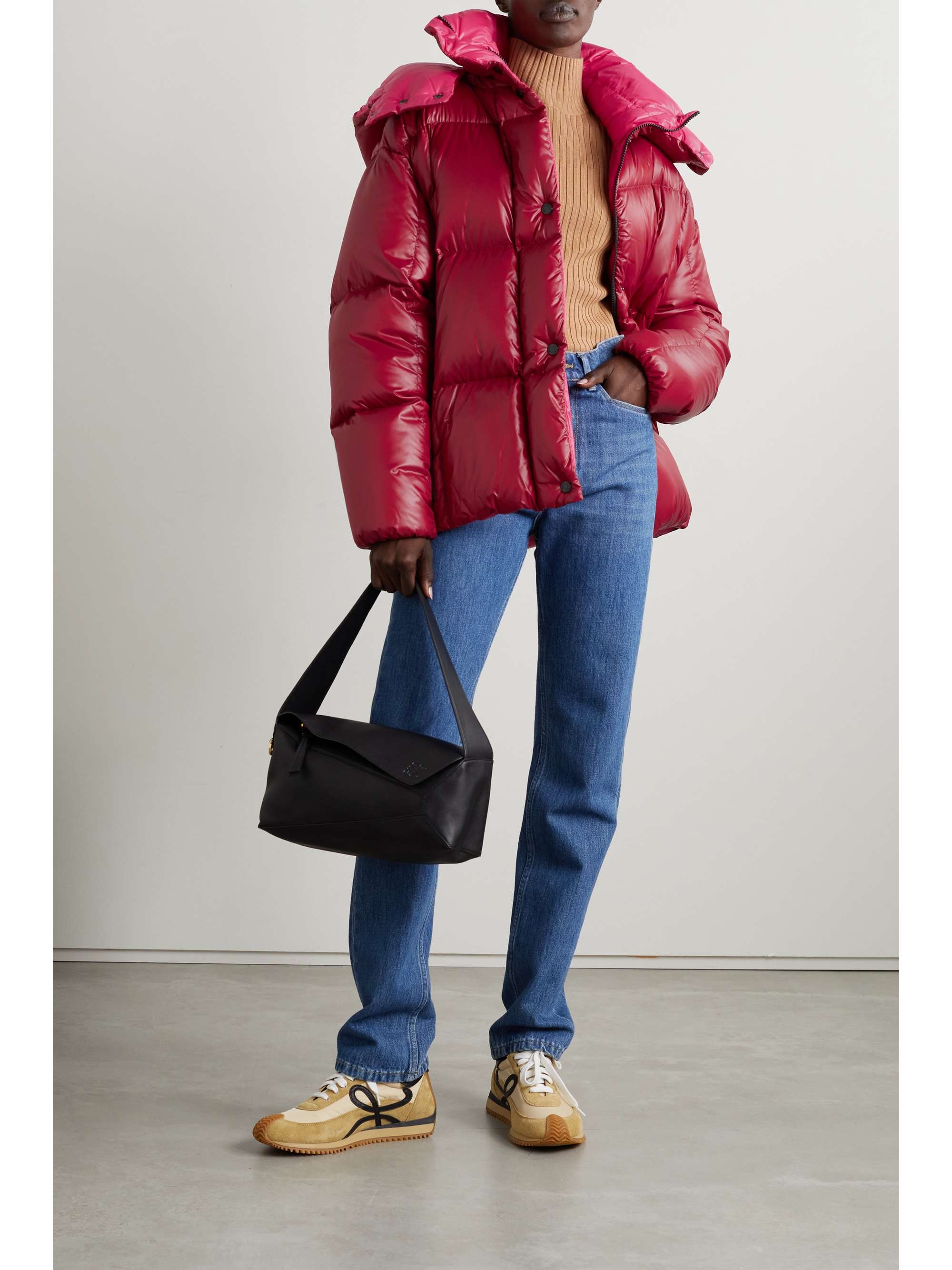 Parana hooded quilted padded shell down jacket view