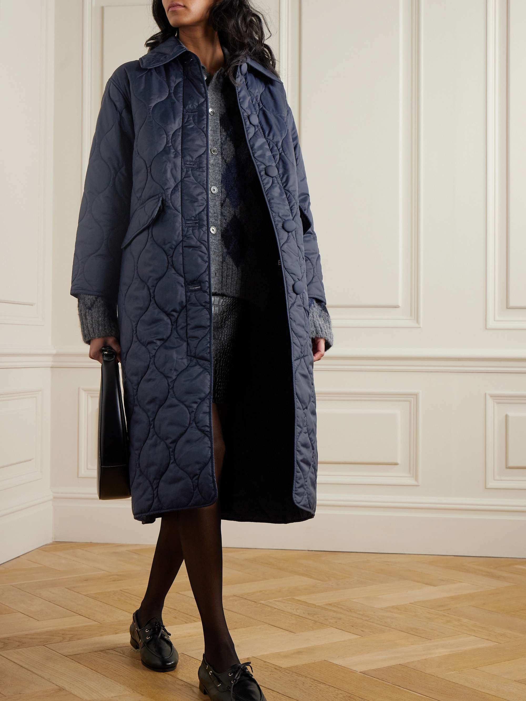 + Alexa Chung Amy quilted shell coat view