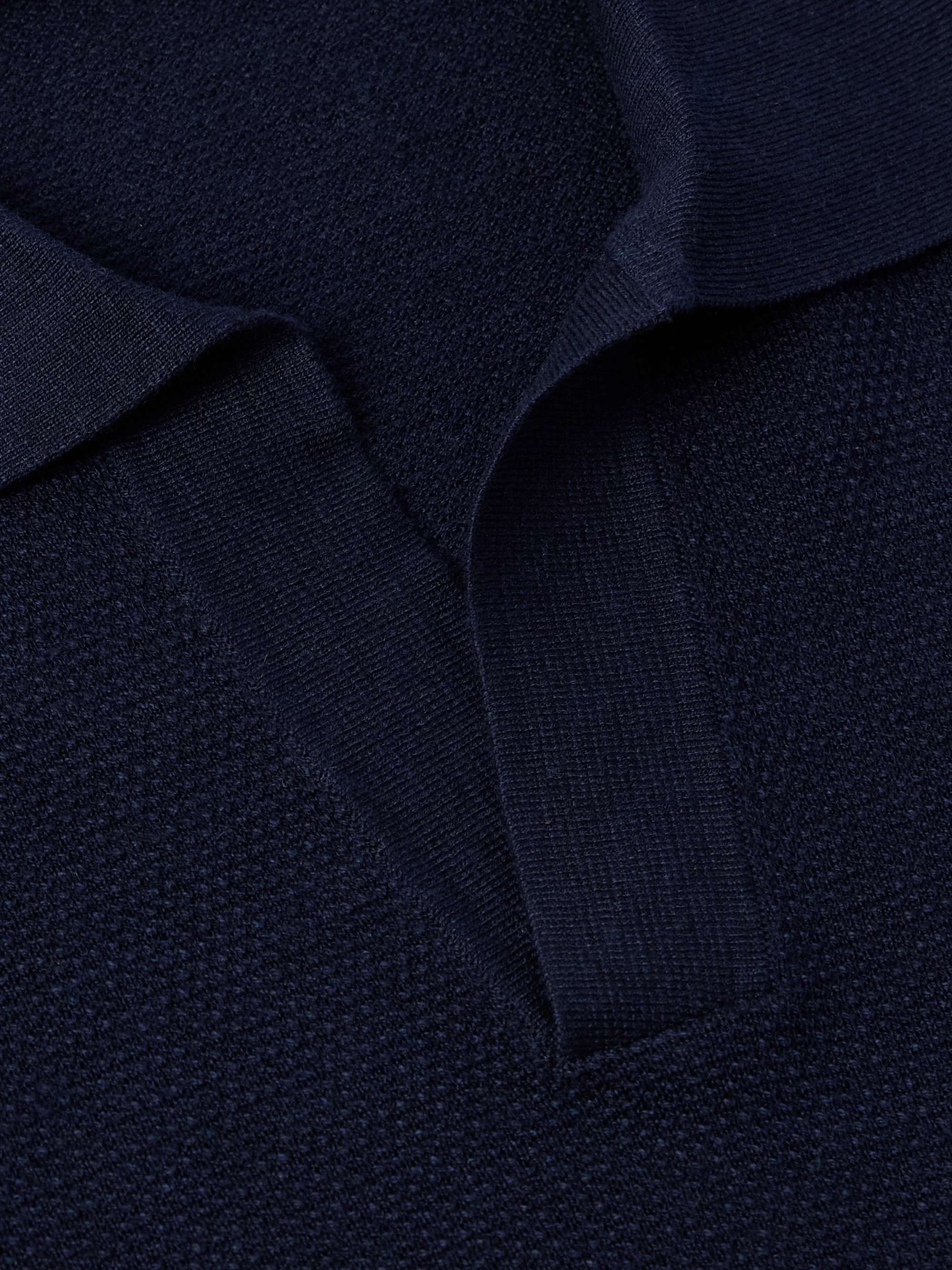 Johnny Silk and Cotton-Blend Polo Shirt view