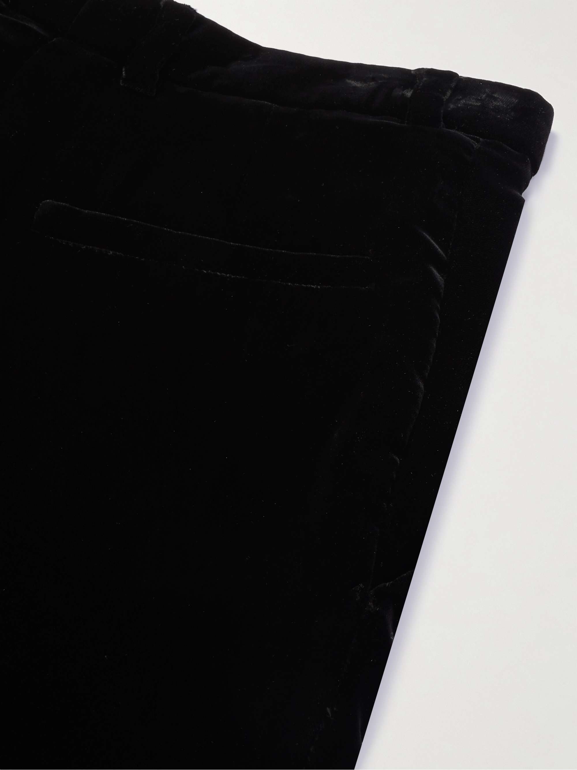 Straight-Leg Velvet Suit Trousers view