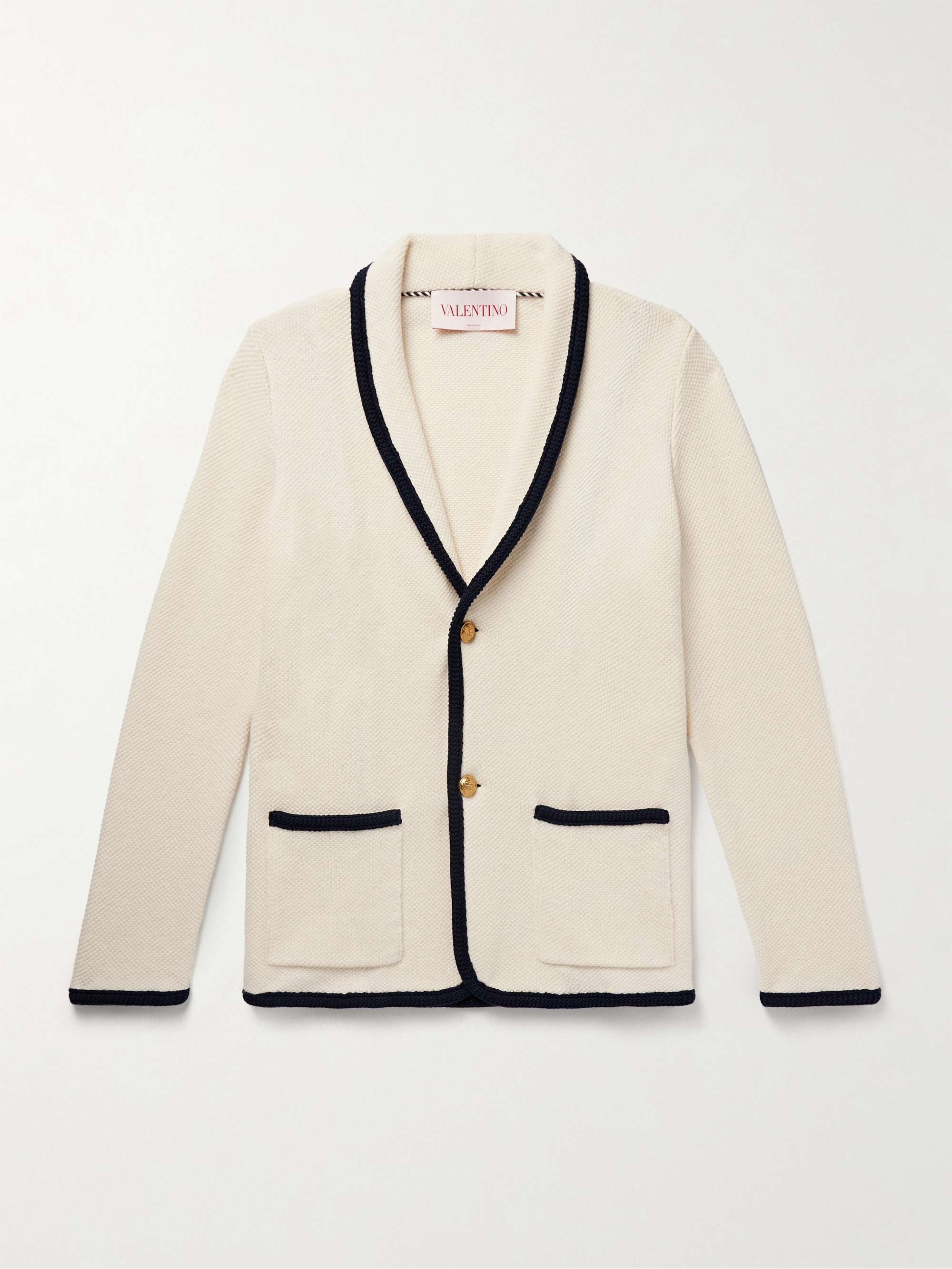 Textured Virgin Wool and Cotton-Blend Cardigan hero visual