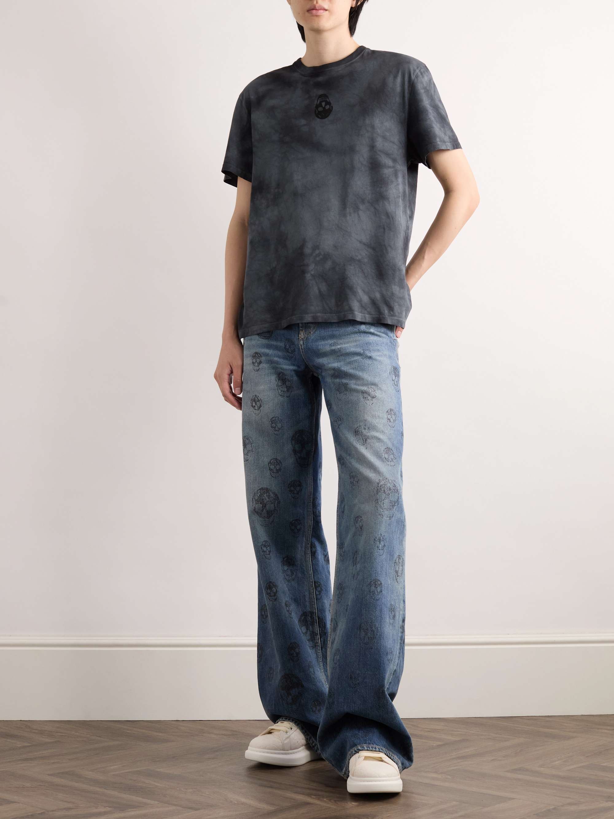 Logo-Embroidered Tie-Dyed Cotton-Jersey T-Shirt view