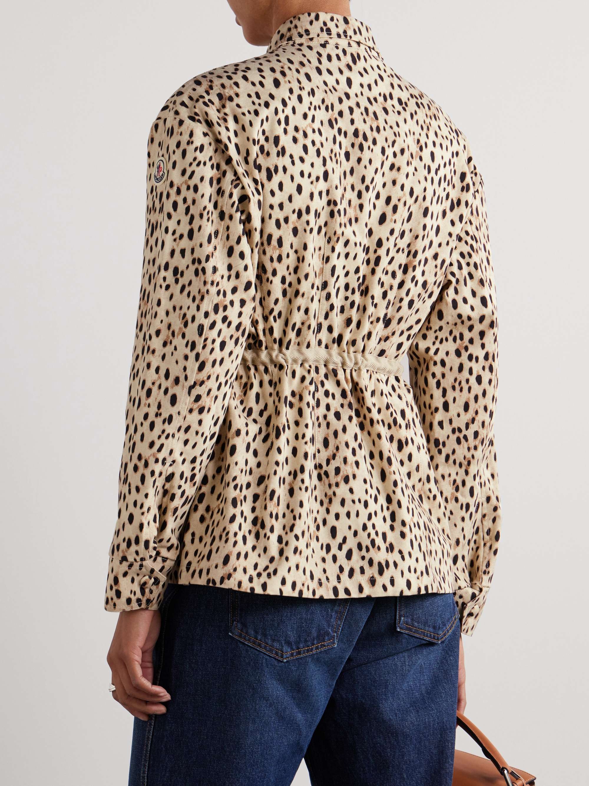 Saulon appliquéd animal-print cotton-blend canvas jacket view