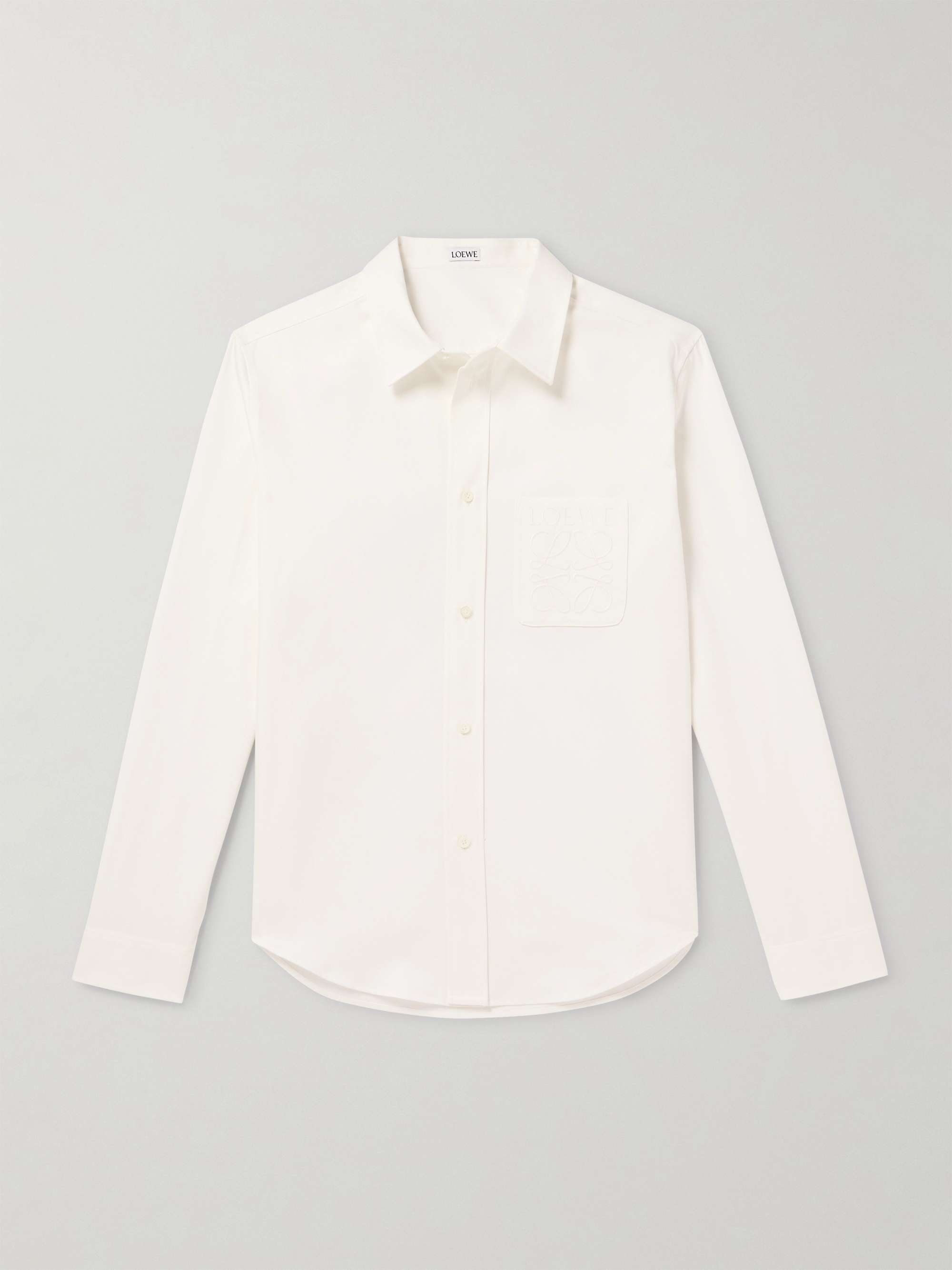 Logo-Embroidered Cotton-Twill Shirt hero visual