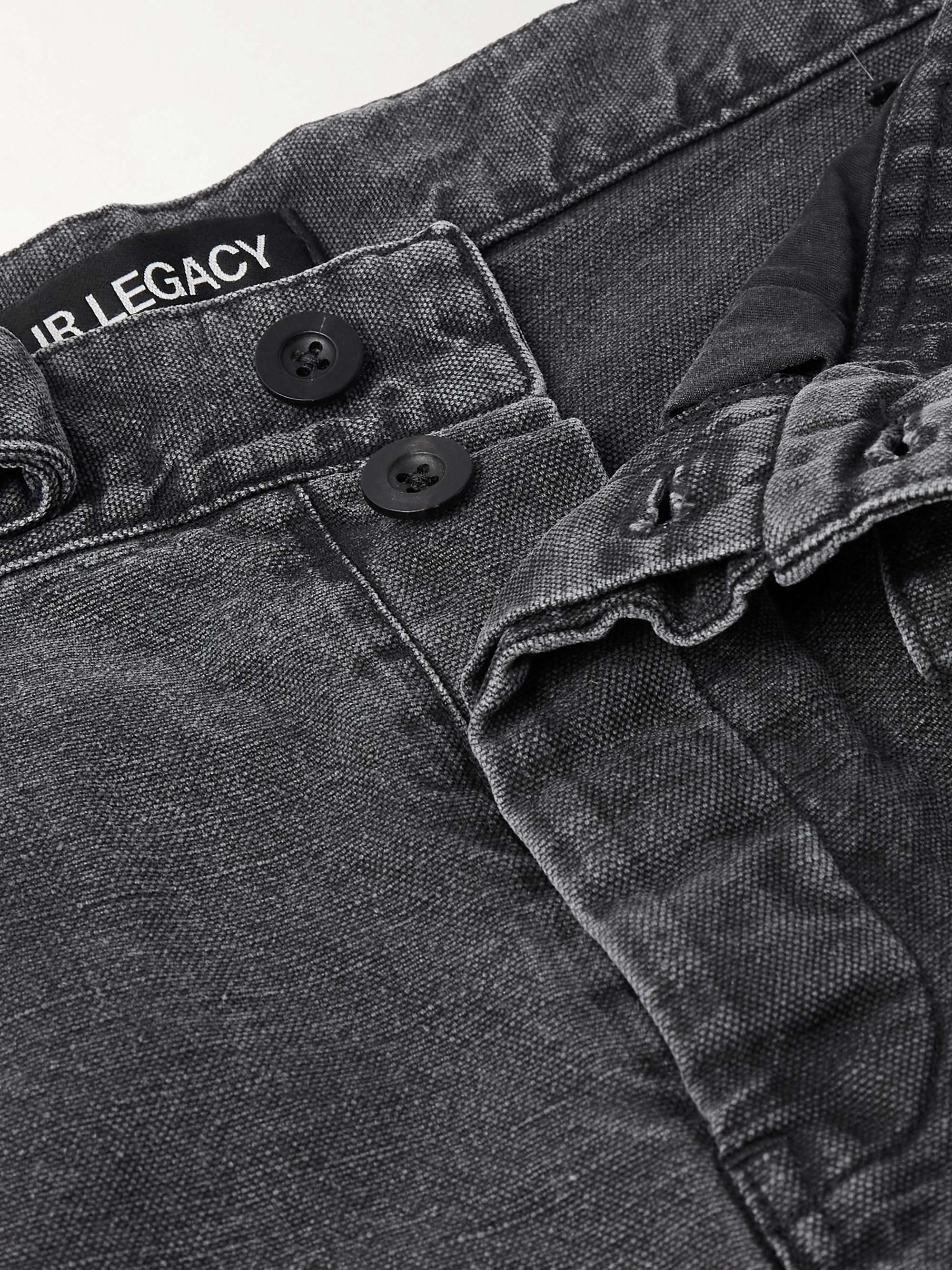 Stern Straight-Leg Belted Cotton and Linen-Blend Canvas Trousers view