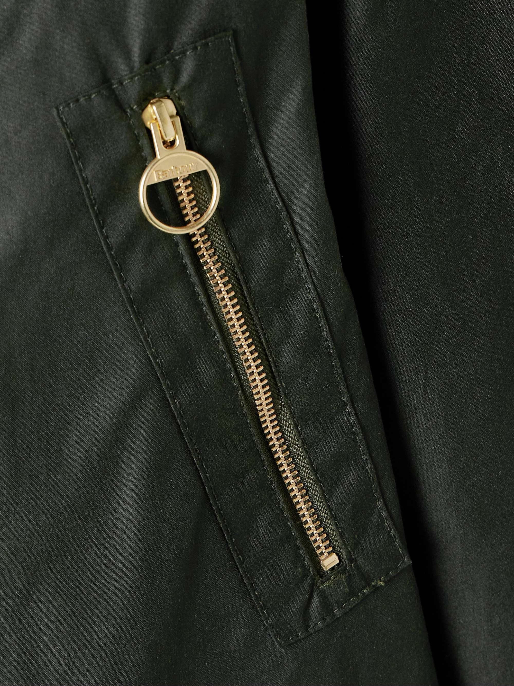 Ebberston cotton-corduroy trimmed waxed-cotton jacket view