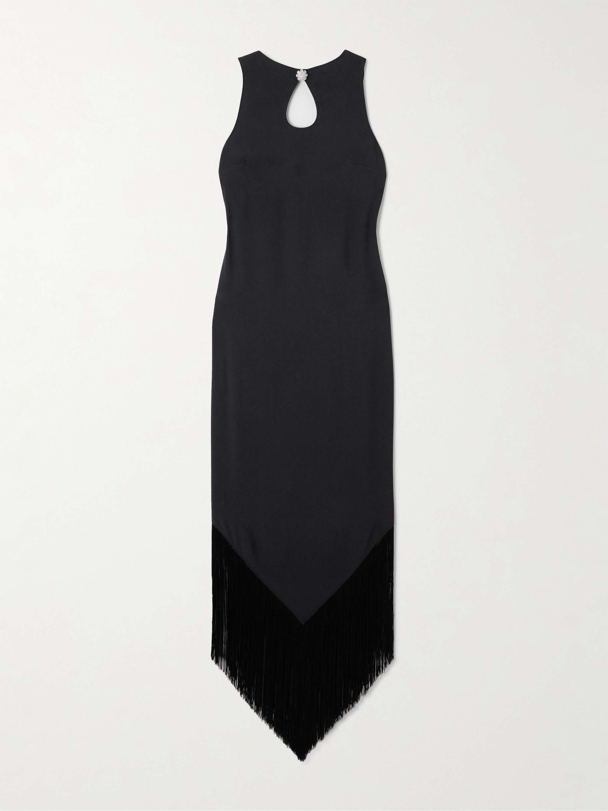 Taormina fringed crystal-embellished crepe gown hero visual