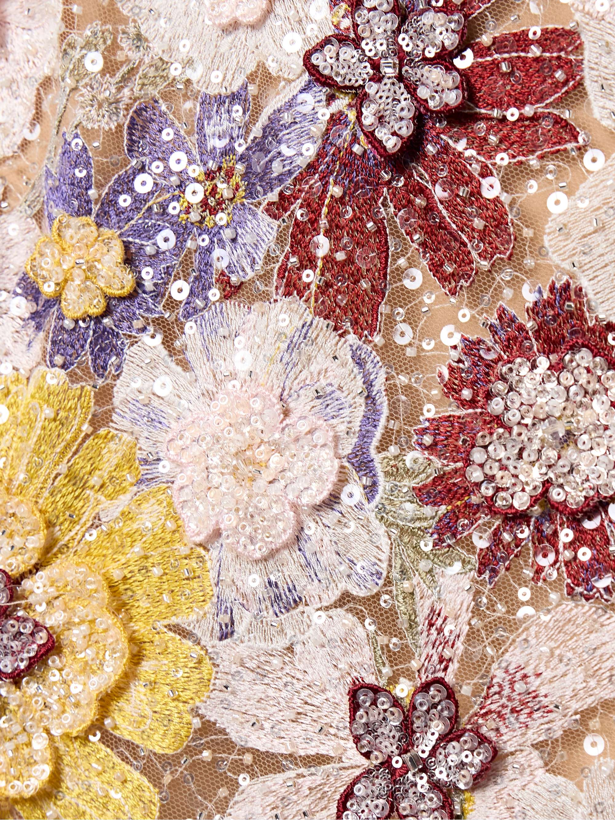 Zarina appliquéd embellished embroidered tulle mini dress view