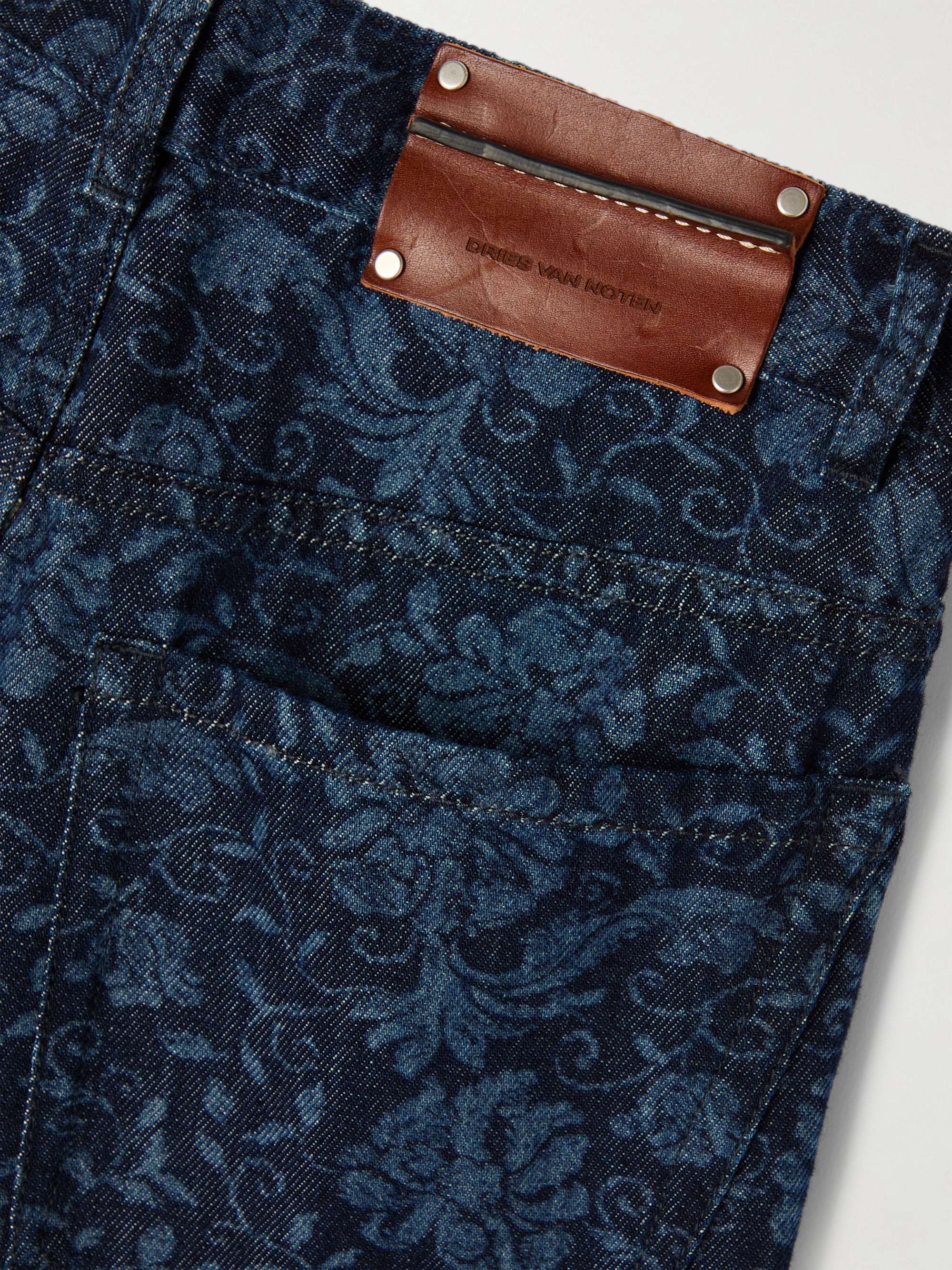 Bleached mid-rise straight-leg jeans view