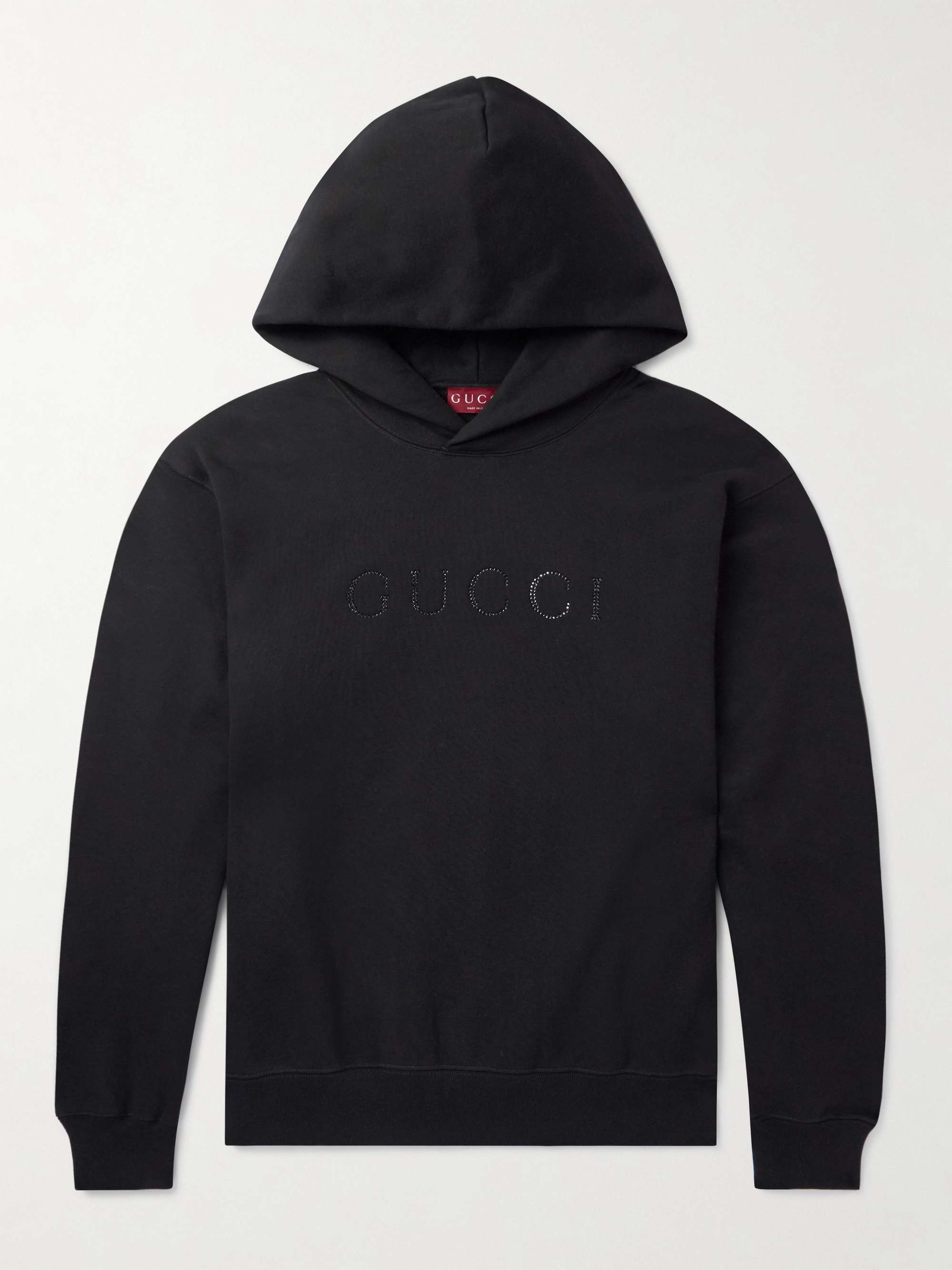 Logo-Appliquéd Crystal-Embellished Cotton-Jersey Hoodie hero visual