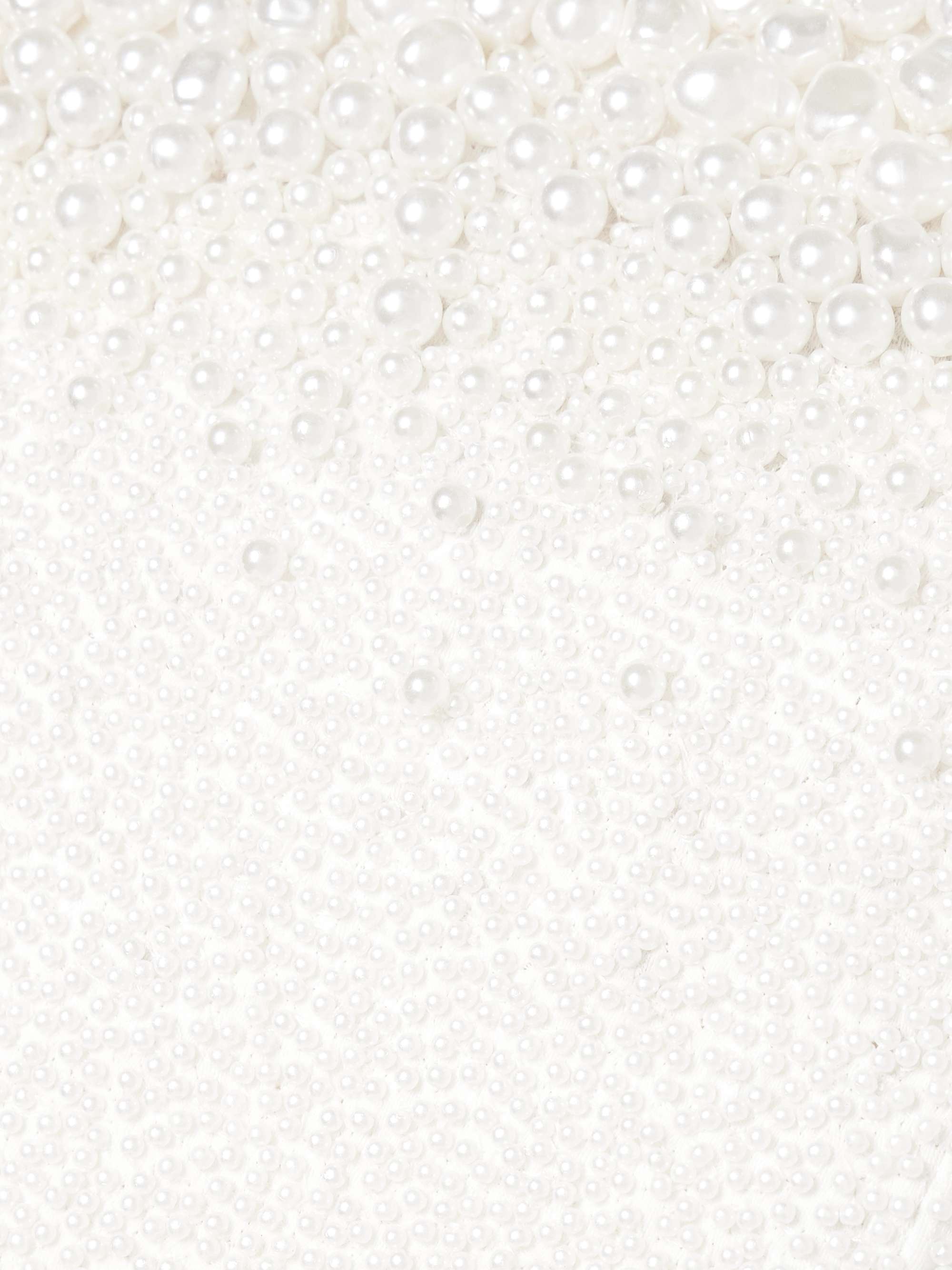 Olympia strapless faux pearl-embellished tulle gown view
