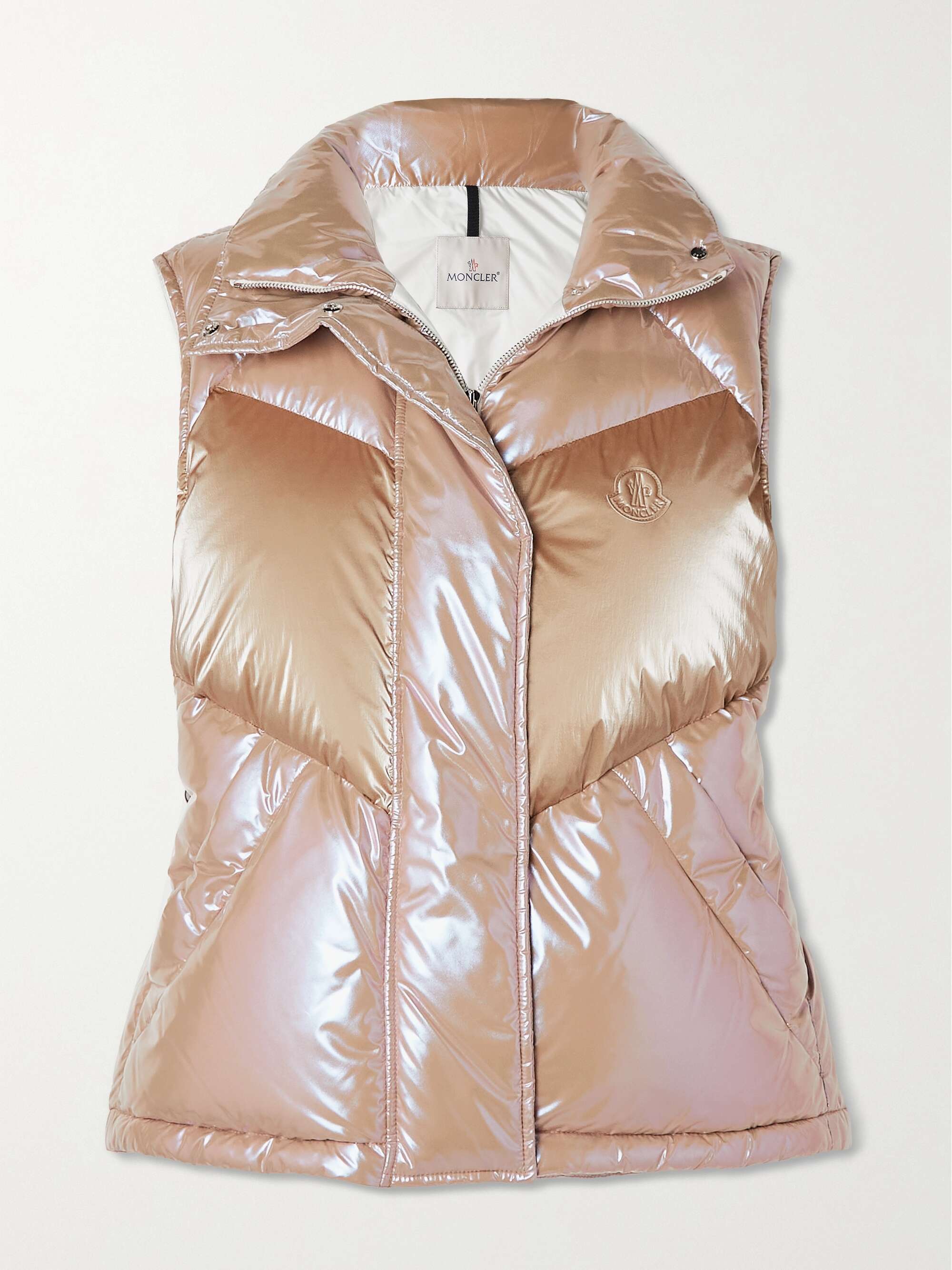Faucille quilted metallic shell down vest hero visual