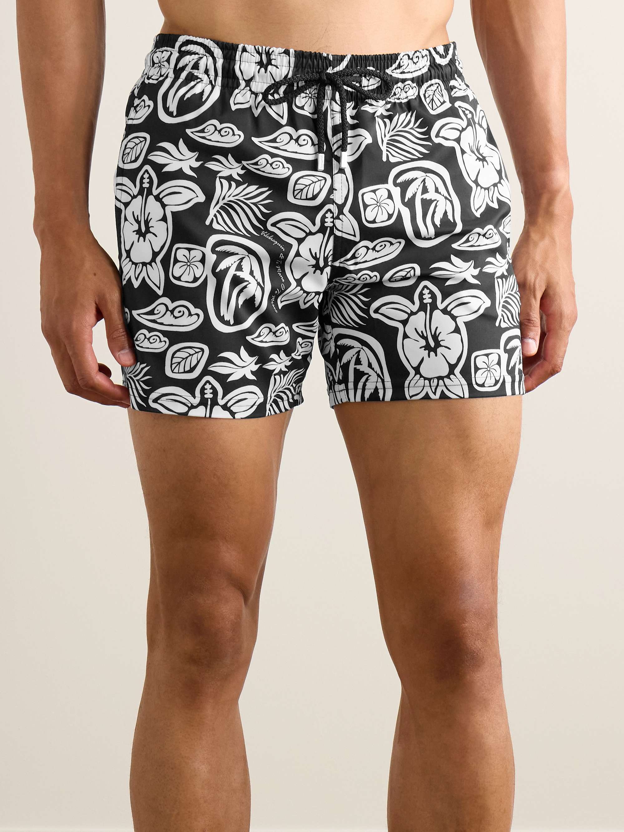 Moorise Straight-Leg Mid-Length Printed Recycled Swim Shorts view